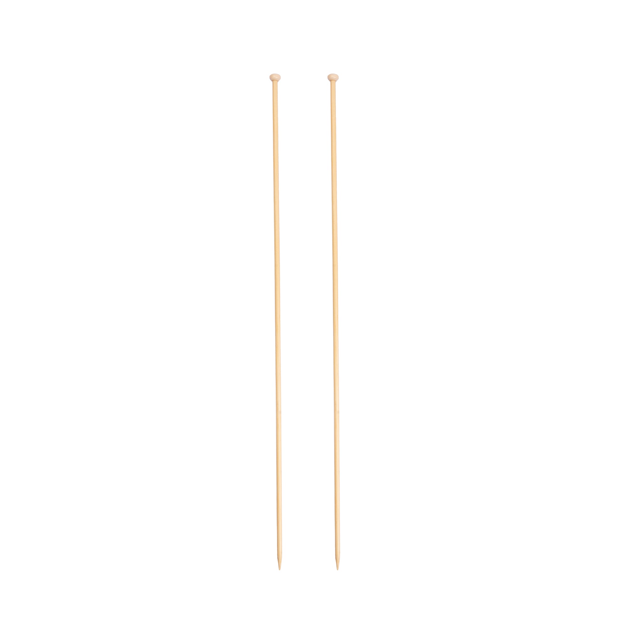 Bamboo Knitting Needles Natural 3.75mm X 35cm 2pc