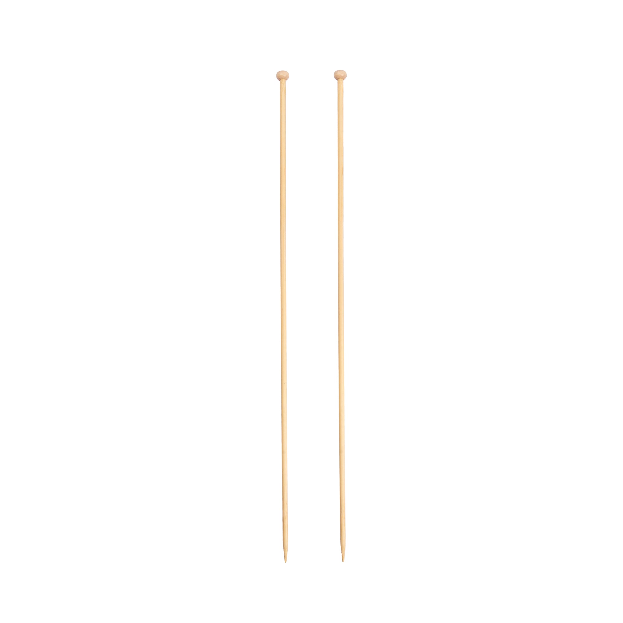 Bamboo Knitting Needles Natural 4mm X 35cm 2pc