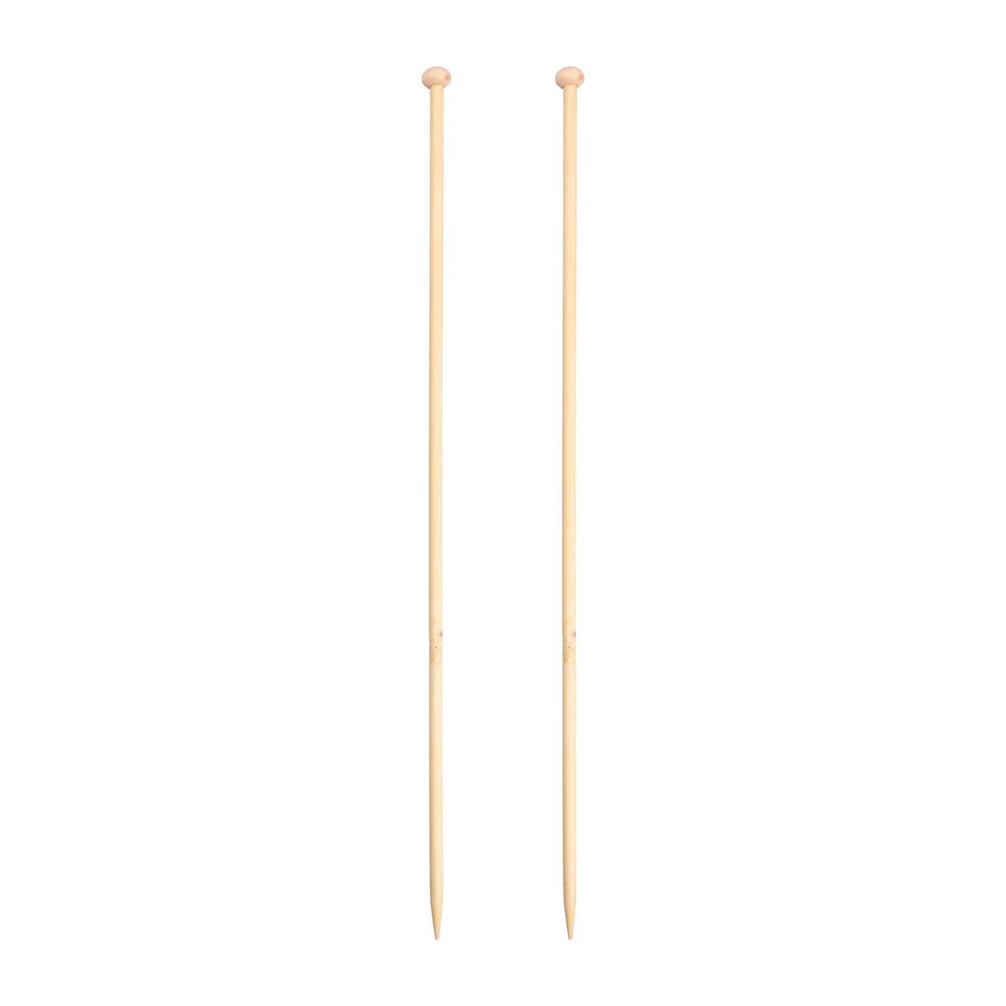 Bamboo Knitting Needles Natural 5.5mm X 35cm 2pc