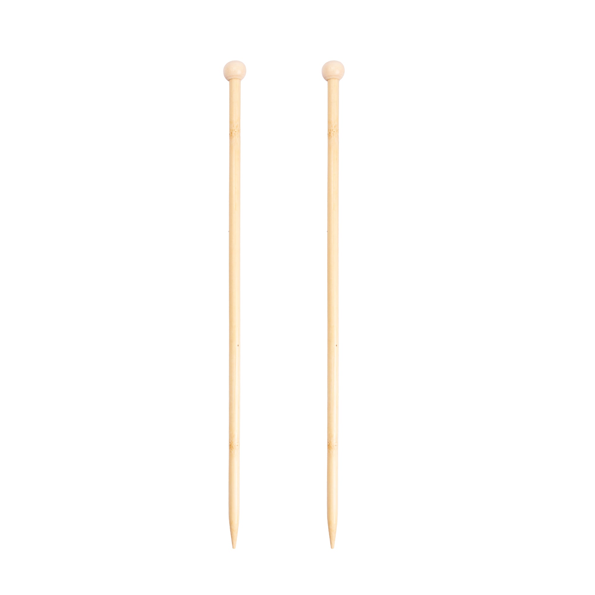 Bamboo Knitting Needles Natural 8mm X 35cm 2pc