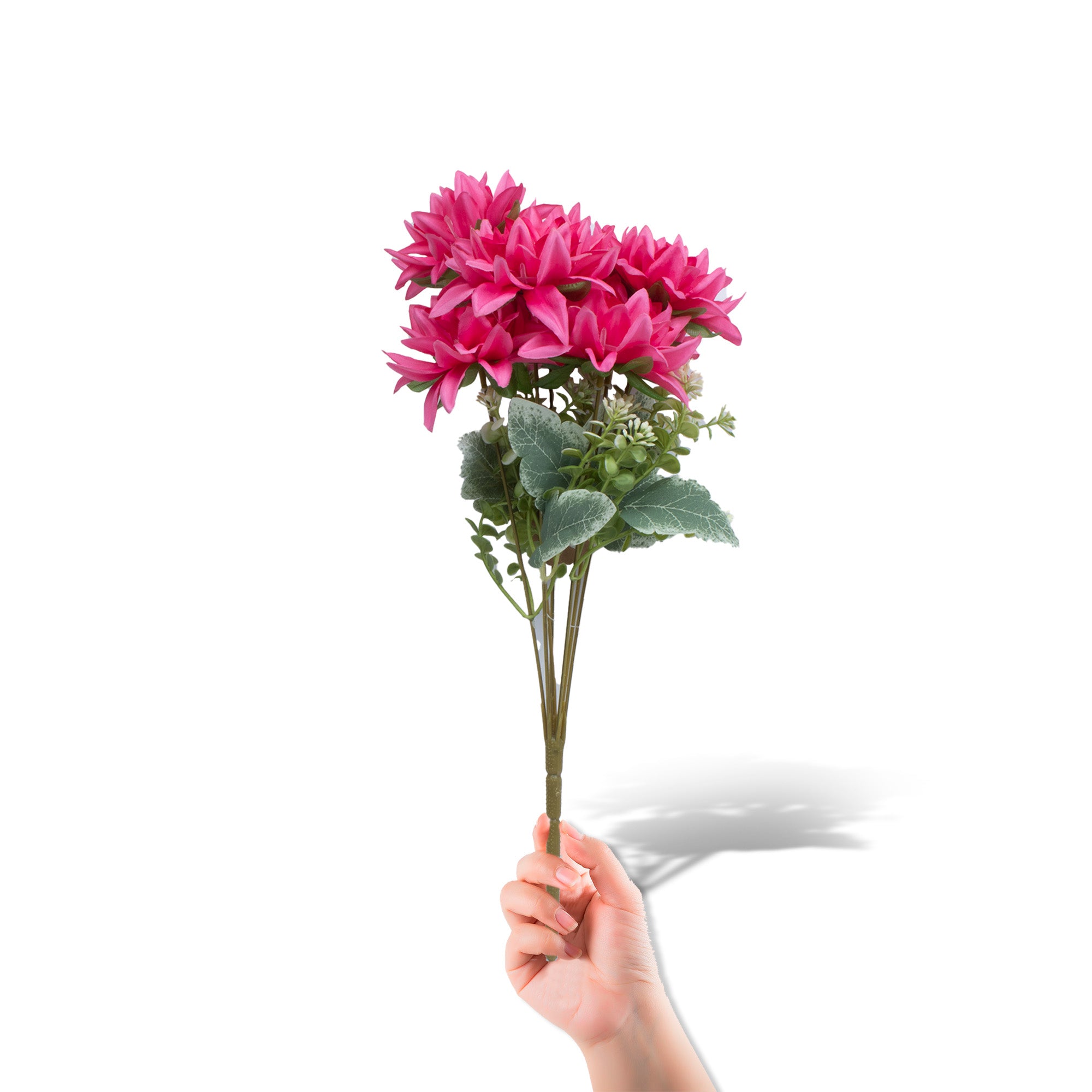 Artificial Flower Dahlia Dark Pink 17inch 1Sprig