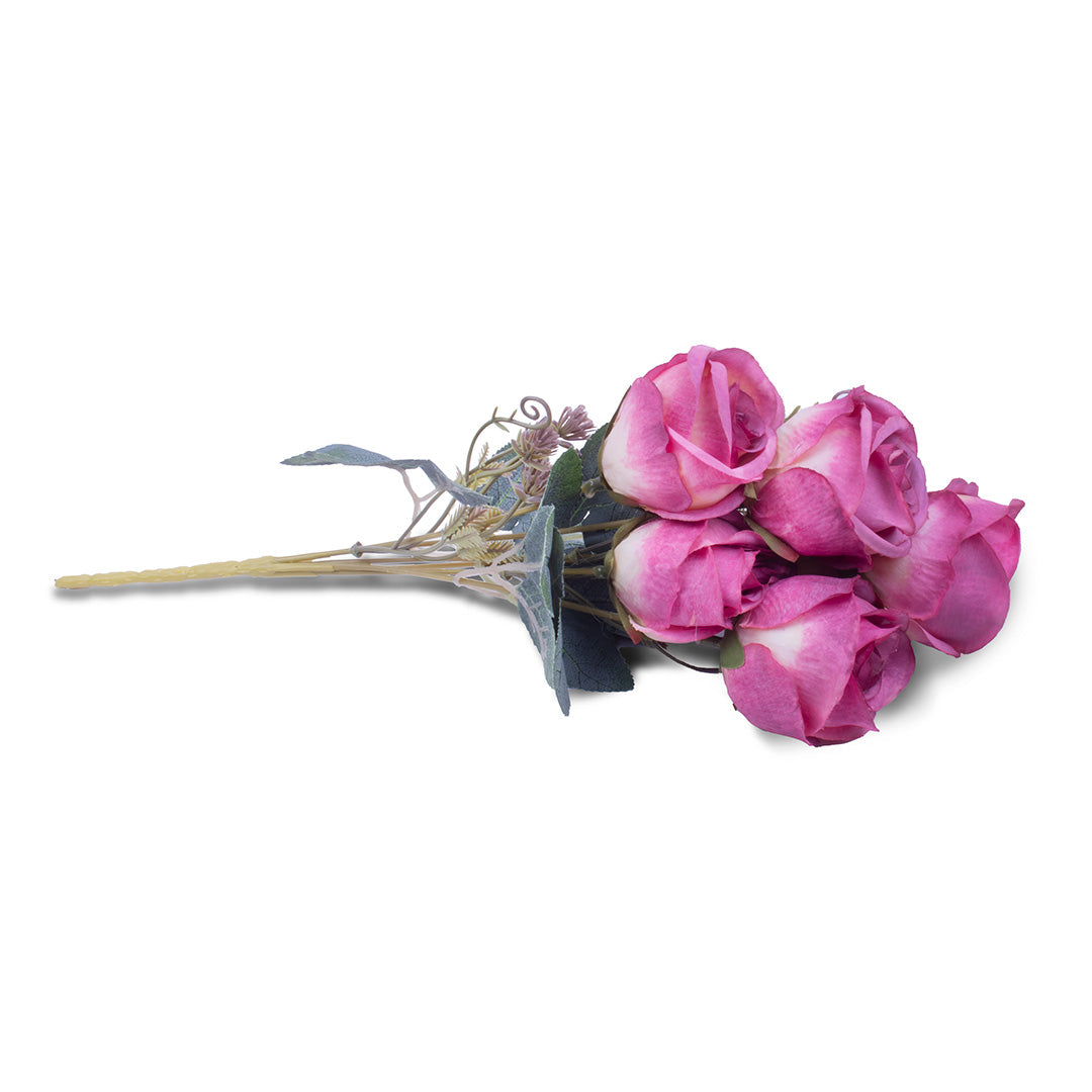 Artificial Flower Eden Rose Mauve 13inch 1Sprig