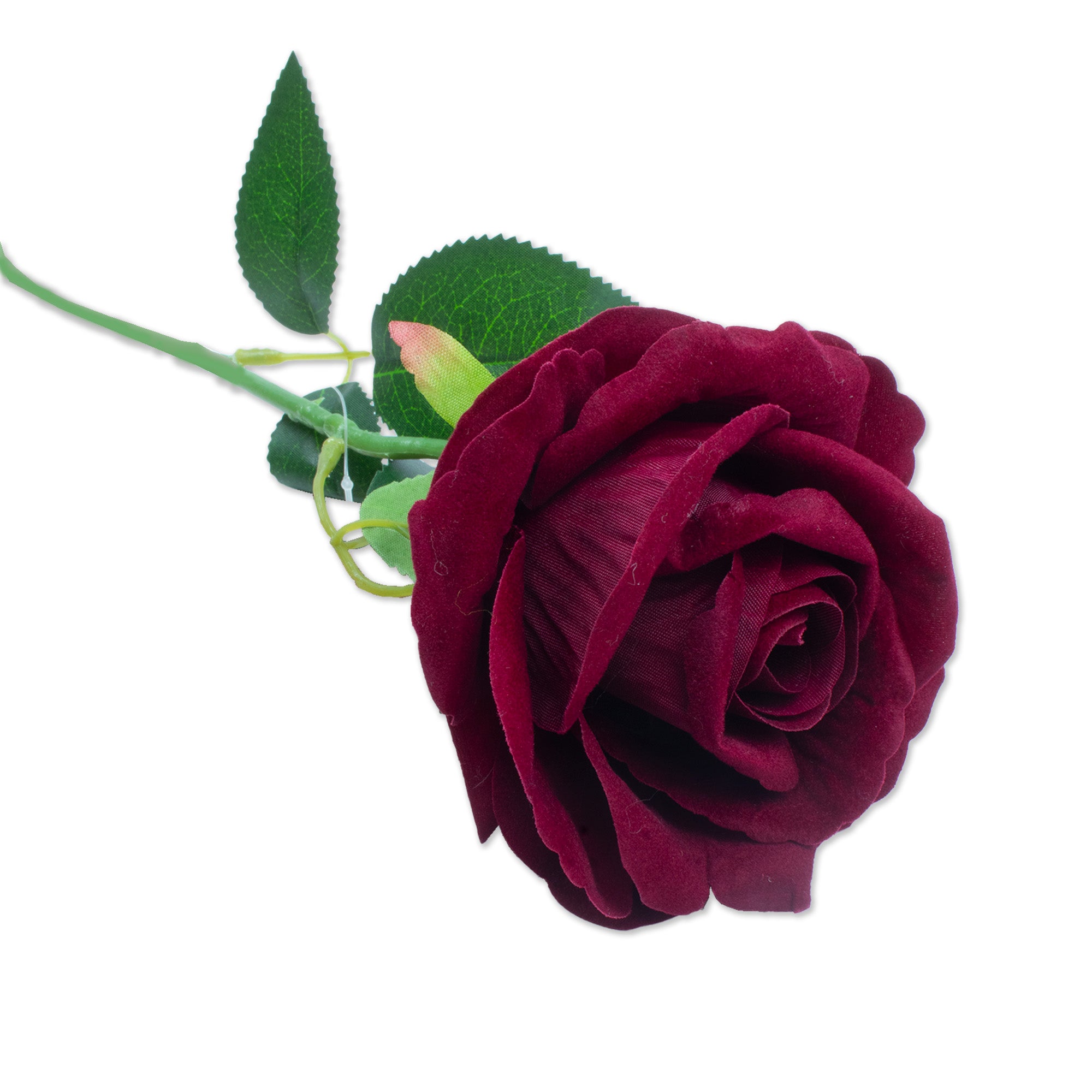 Artificial Flower Rose Maroon 20inch 1Stem