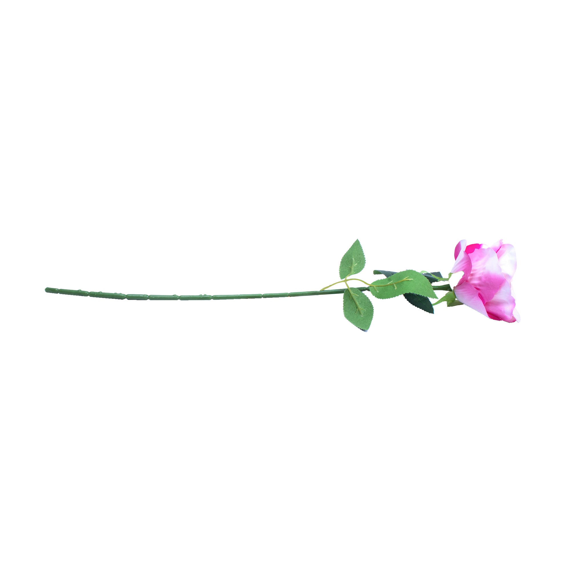 Artificial Flower Rose Pink and White 20inch 1Stem