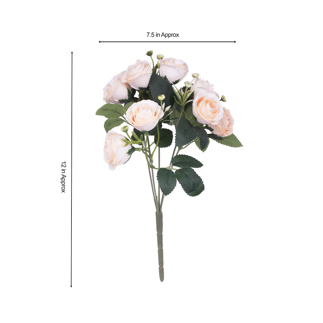 Artificial Flower Roxanne Rose Cream 11inch 1Sprig