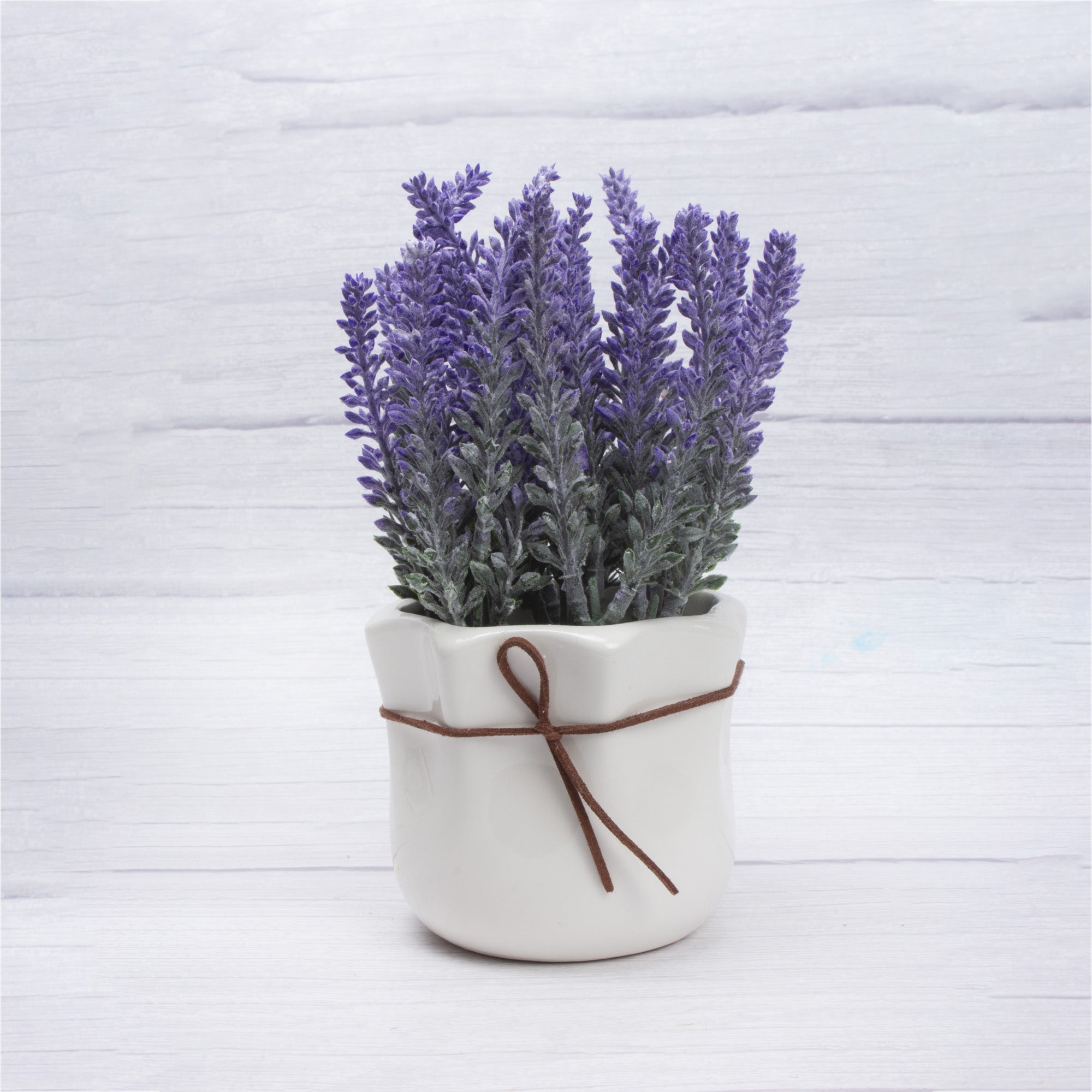 Artificial Lavender in Ceramic Pot Dia 11.5x7.5inch 1pc Box