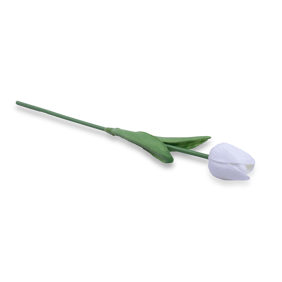 Artificial Flower Tulip White 13inch 1pc