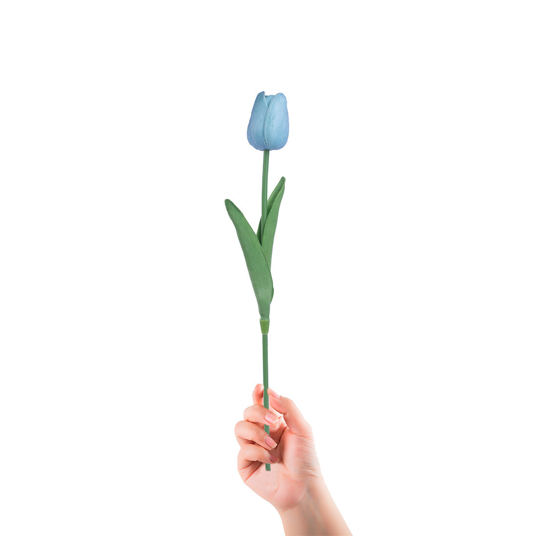 Artificial Flower Tulip Blue 13inch 1pc