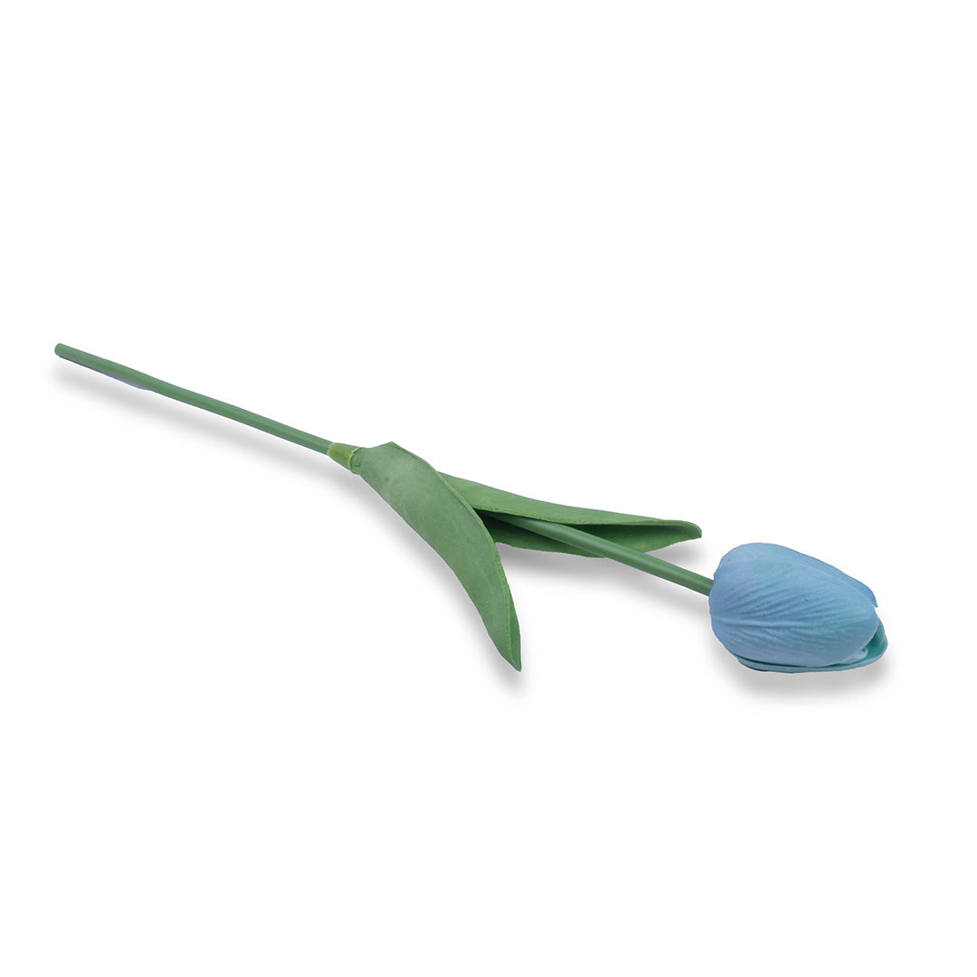 Artificial Flower Tulip Blue 13inch 1pc