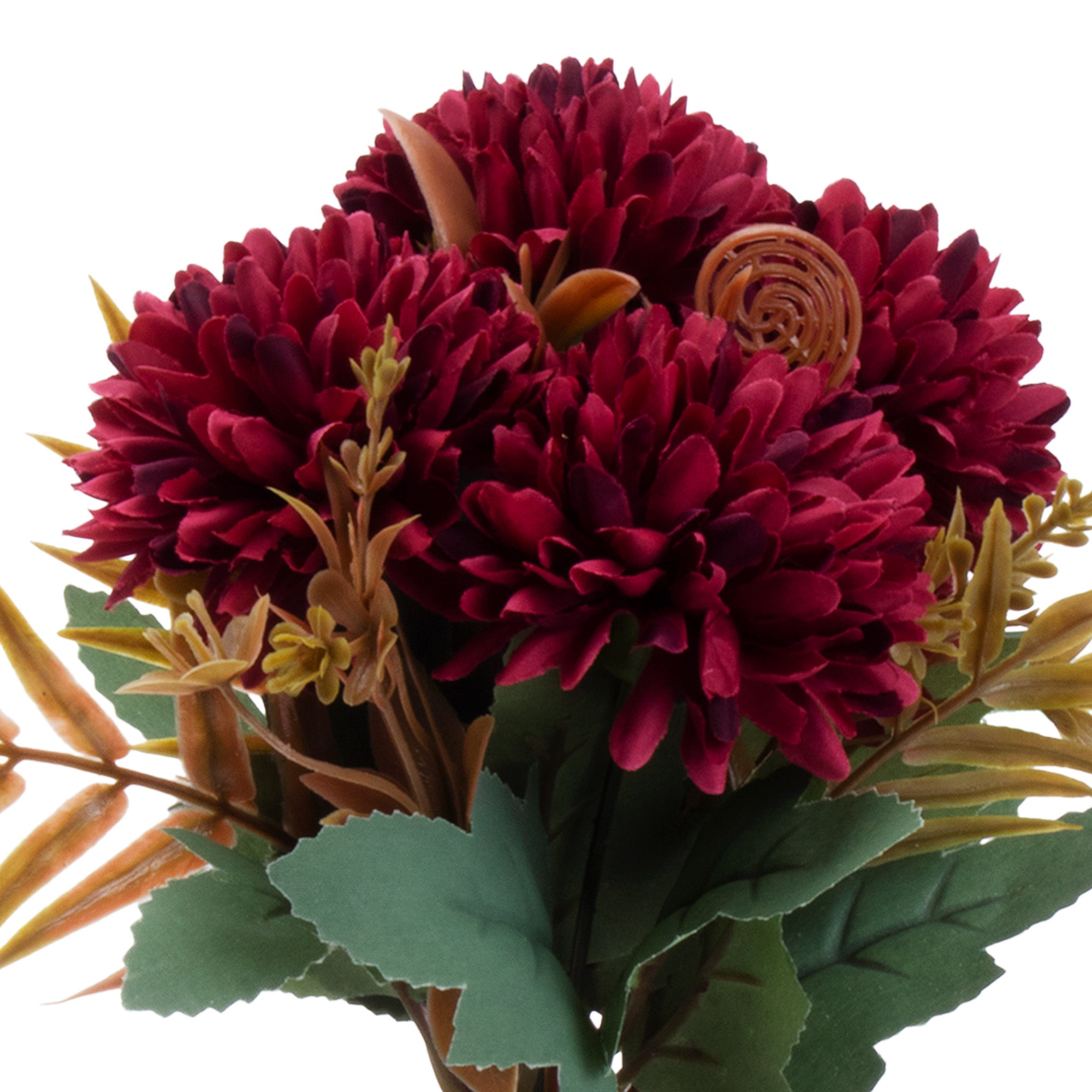 Artificial Flower in Pot Chrysanthemums Maroon 9X5.5inch 1pc