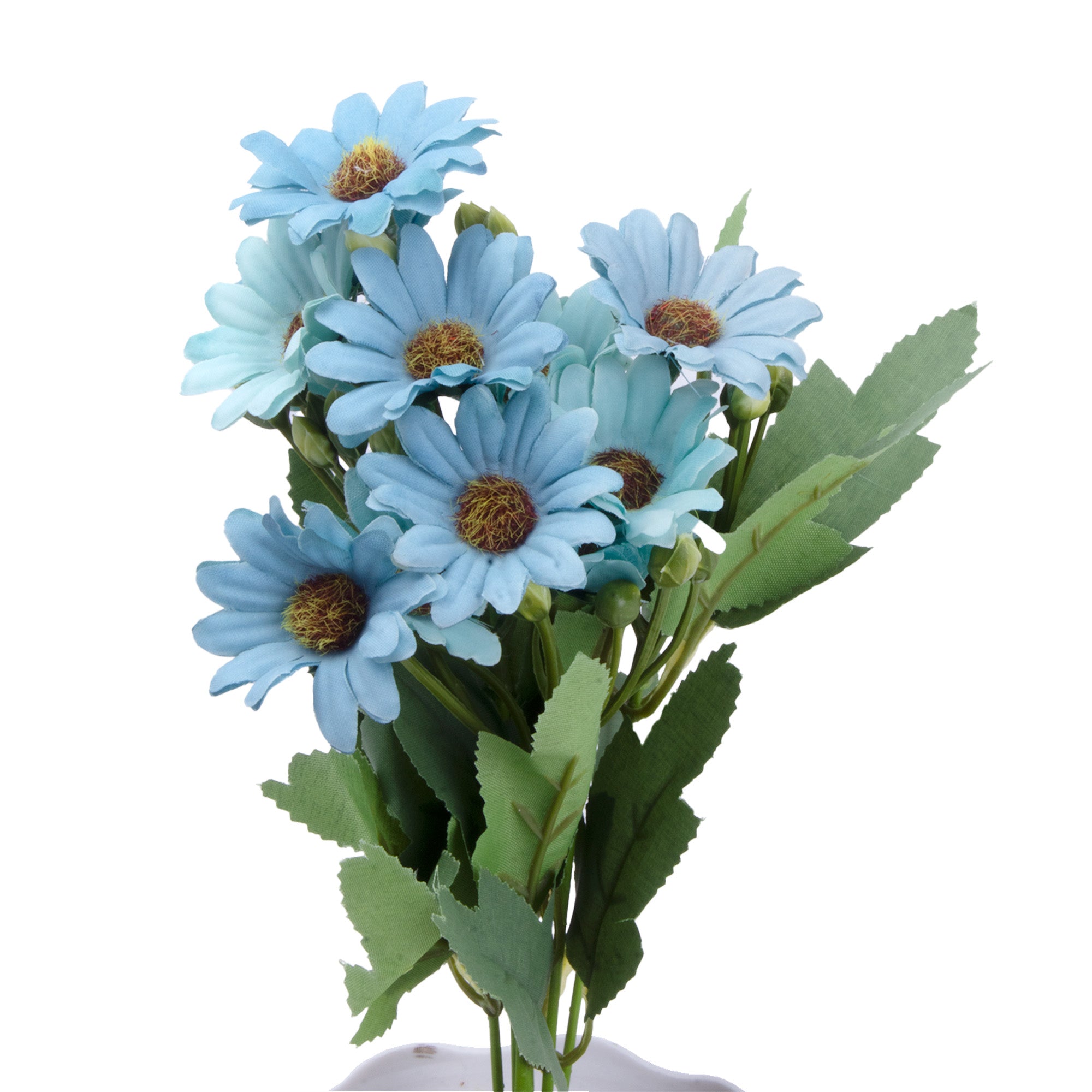 Artificial Flower in Pot African Daisy Light Blue 11X6inch 1pc