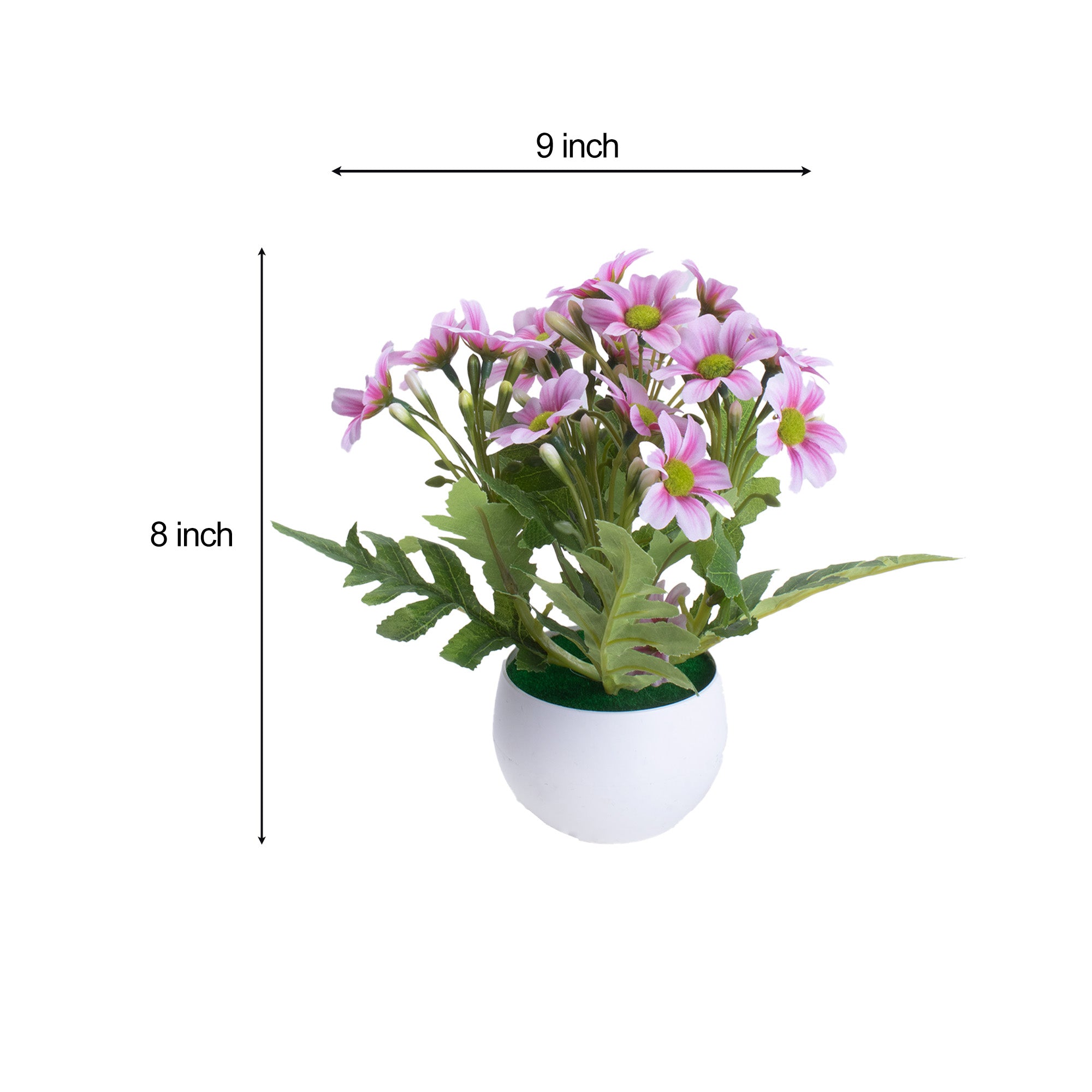 Artificial Flower in Pot Daisy Soft pink 8X7inch 1pc