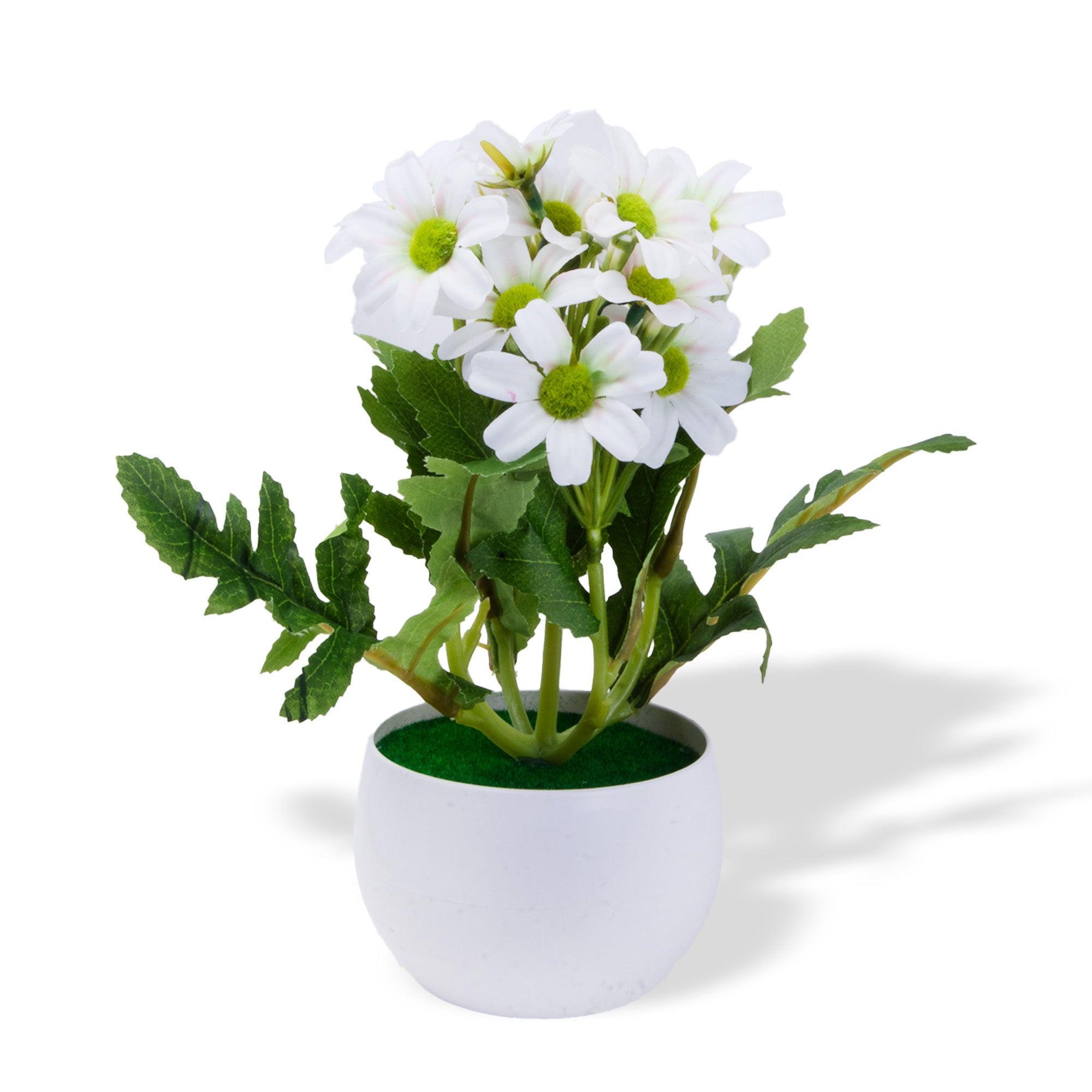 Artificial Flower in Pot Daisy White 8X7inch 1pc