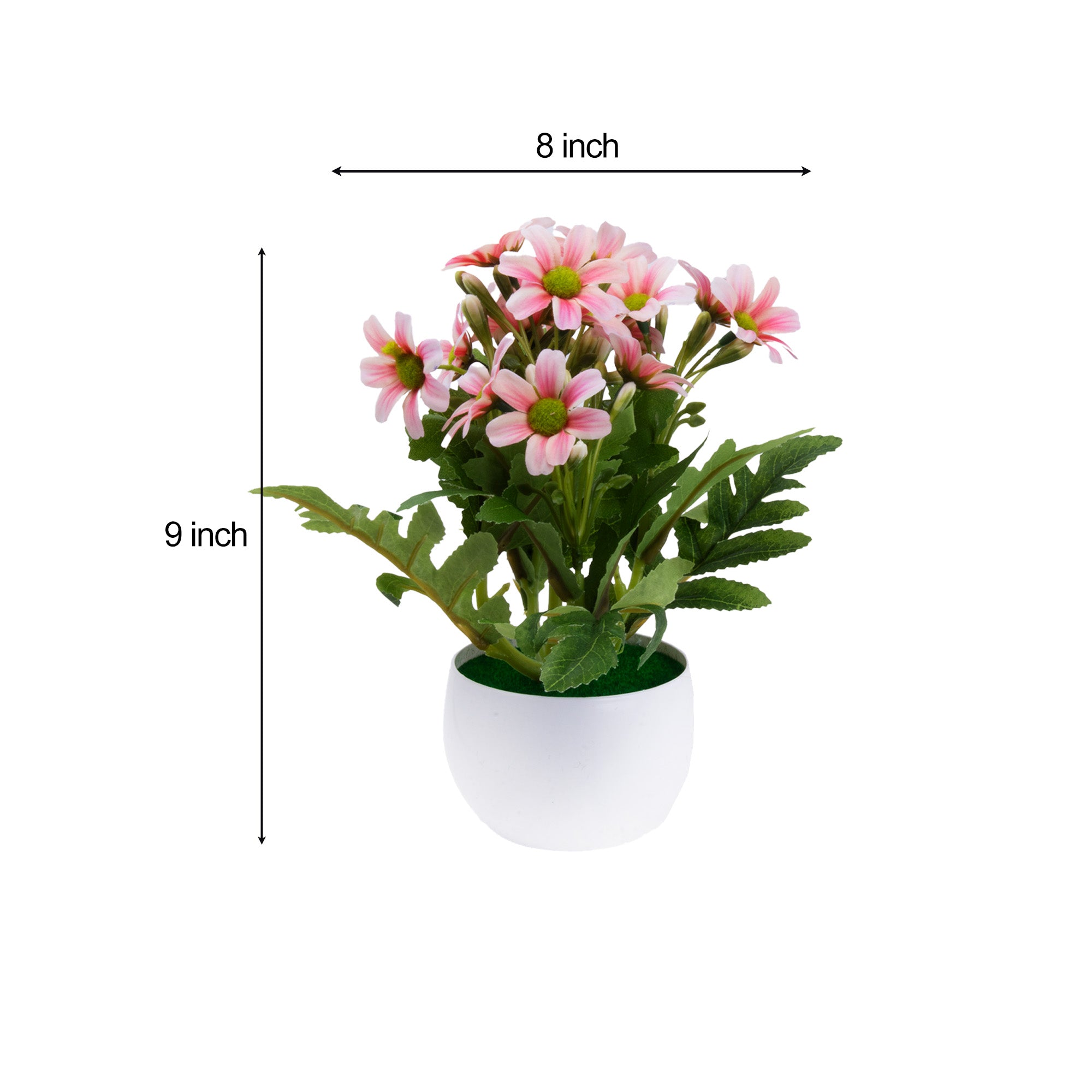 Artificial Flower in Pot Daisy Light peach 8X7inch 1pc