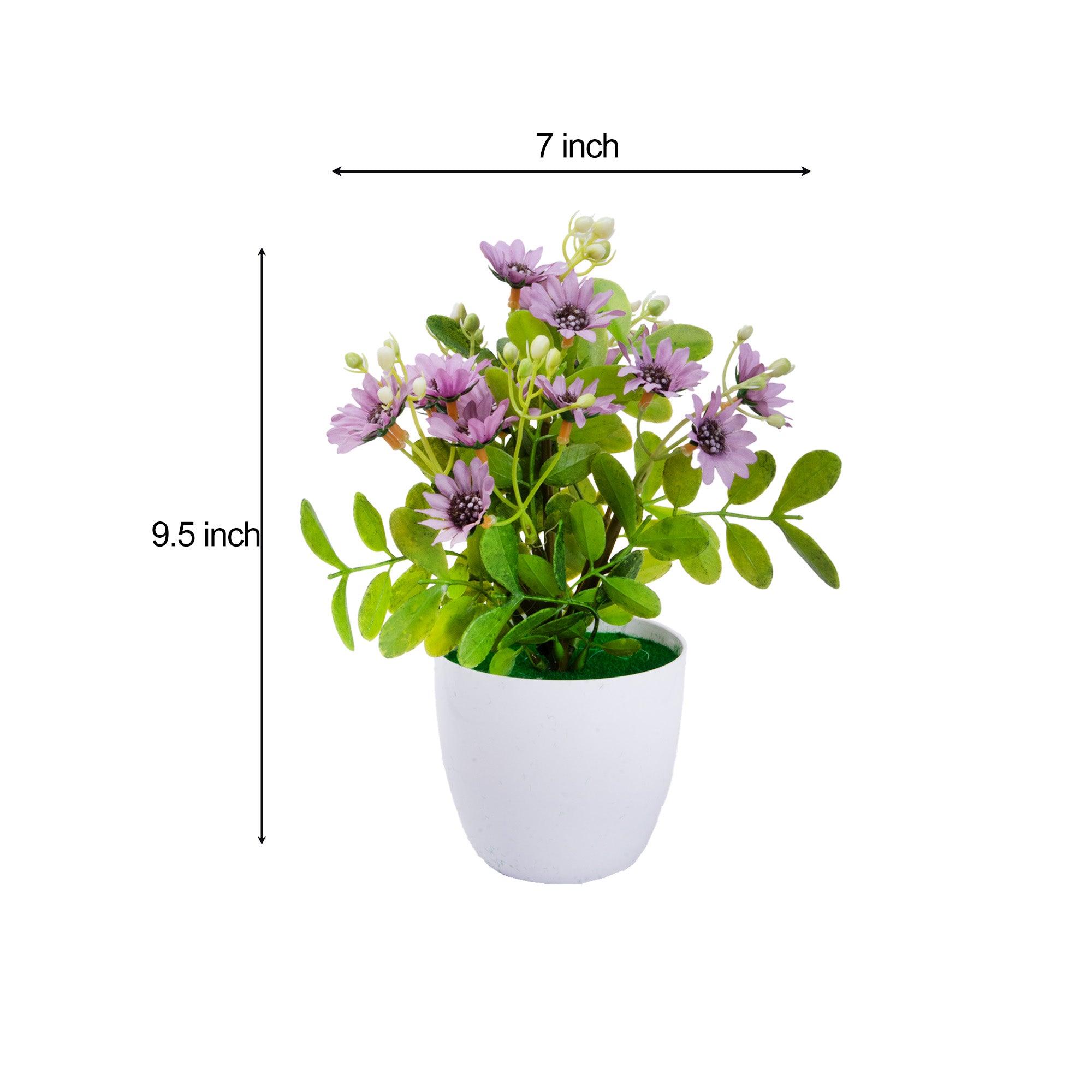 Artificial Flower in Pot Daisy Vine Dusty lavender 9X6.5inch 1pc