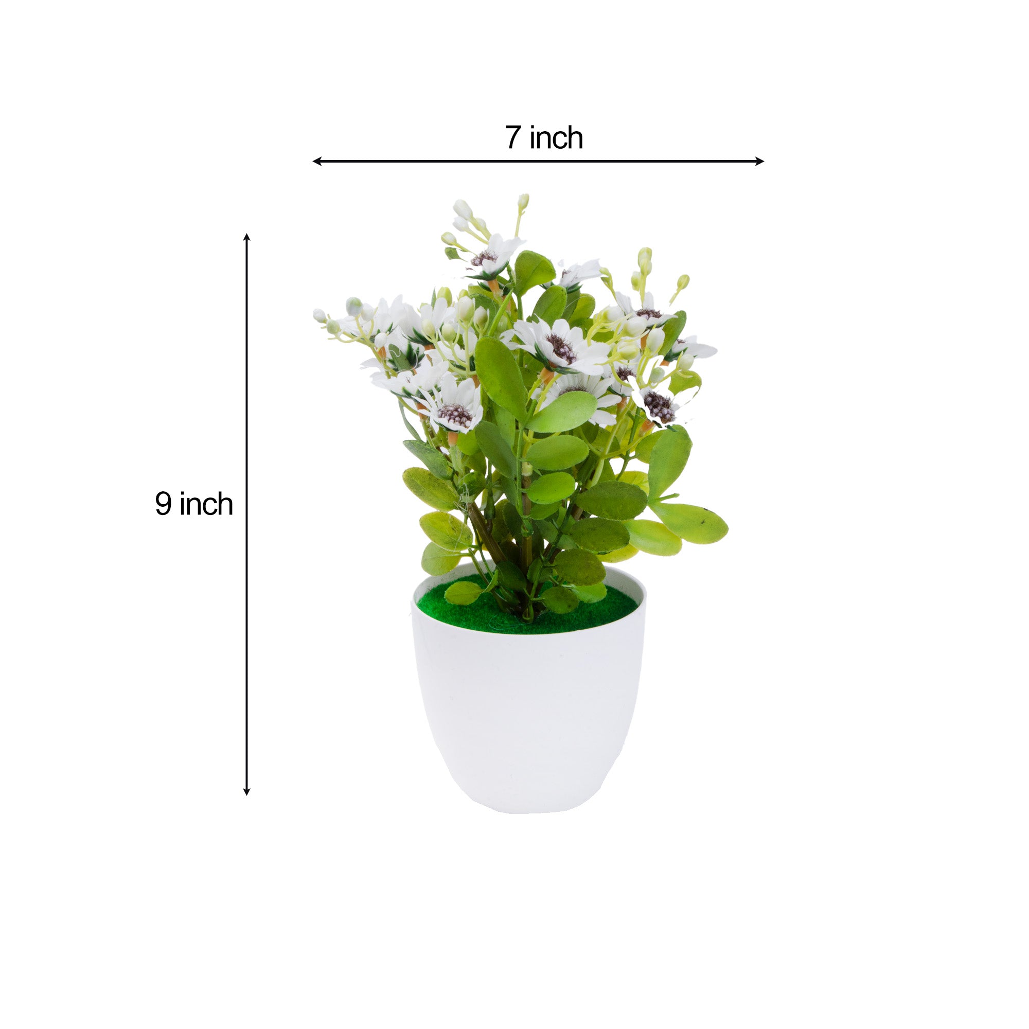 Artificial Flower in Pot Daisy Vine White 9X6.5inch 1pc