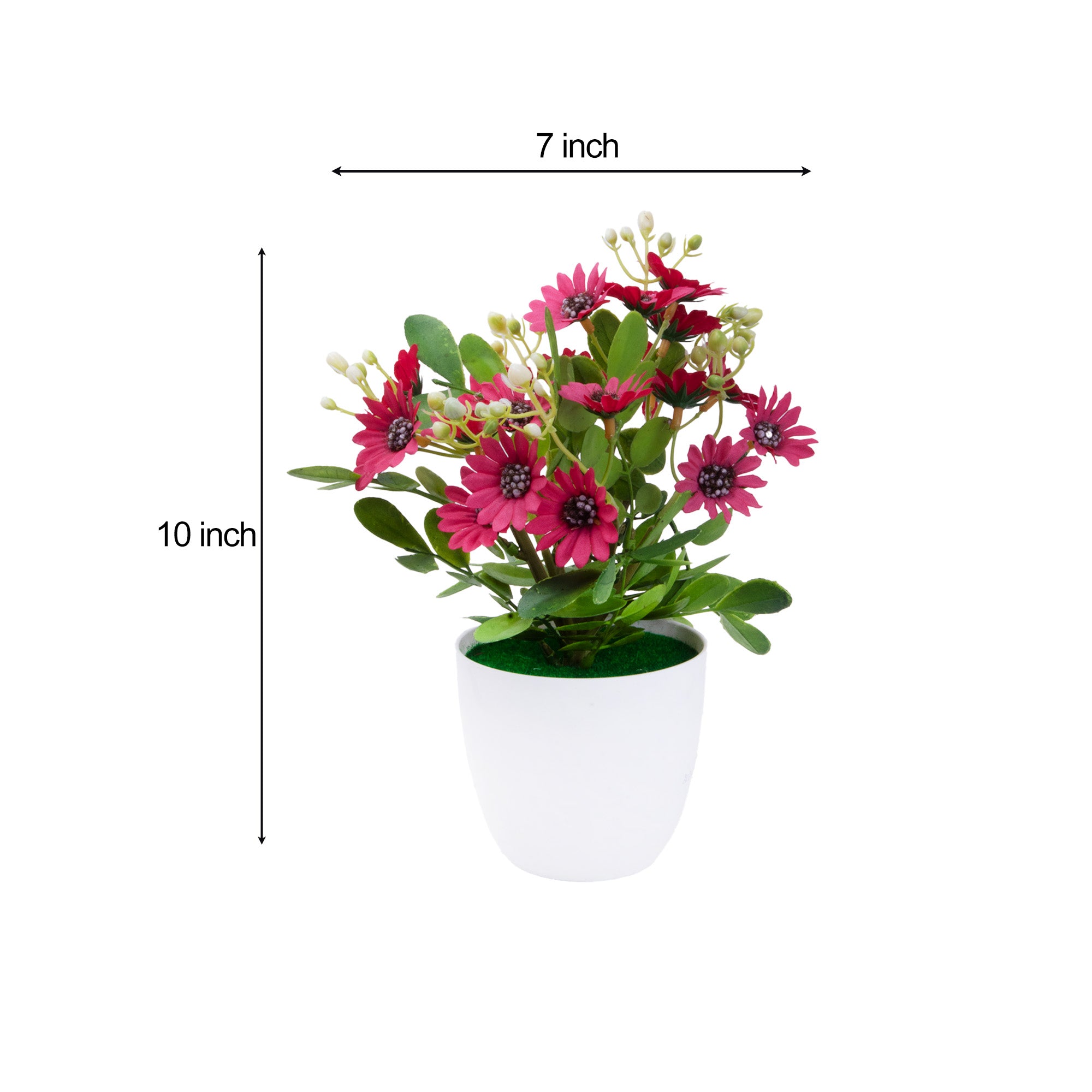 Artificial Flower in Pot Daisy Vine Maroon 9X6.5inch 1pc