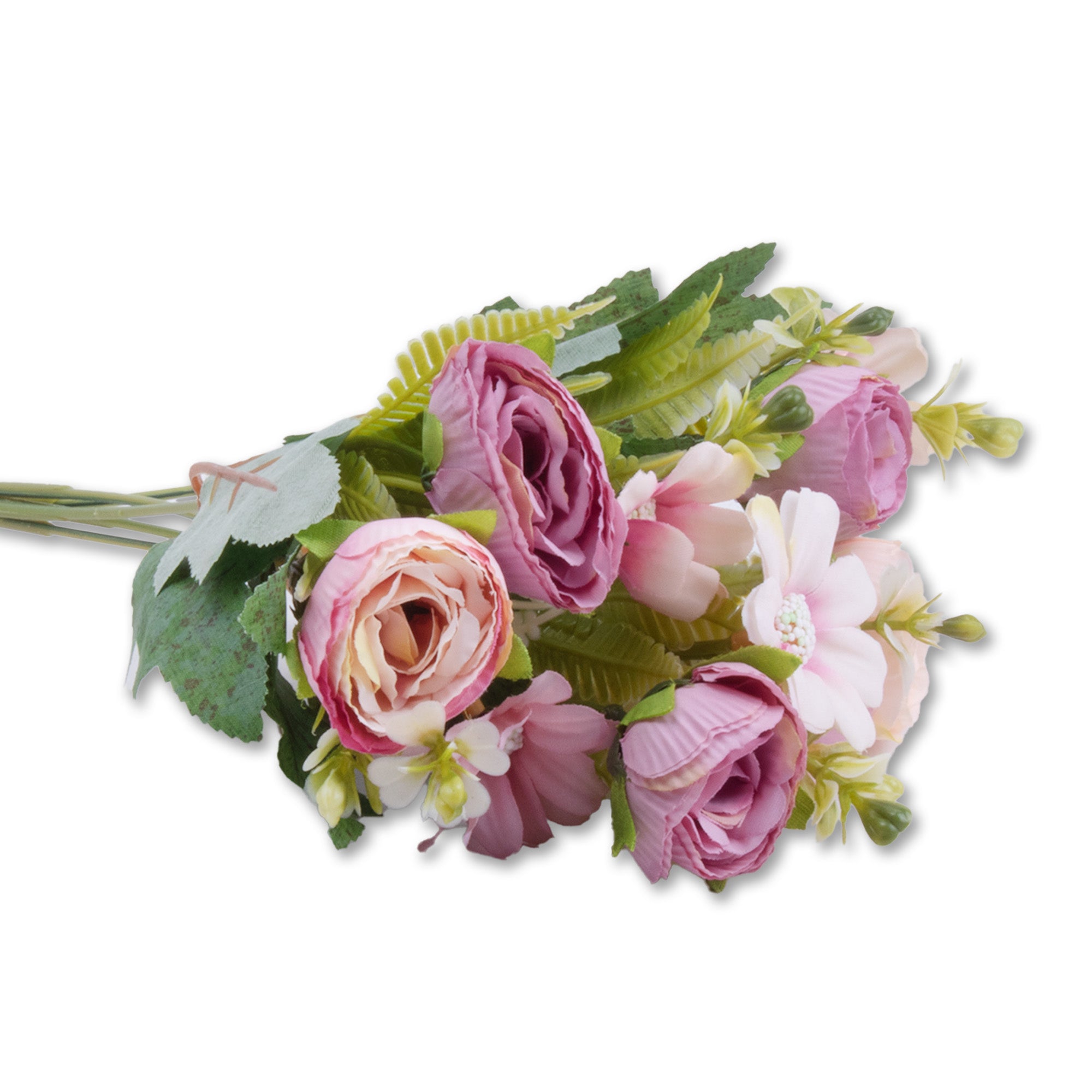 Artificial Flower Rose and Daisy Dusty Lavender and white 12inch 1 Bunch