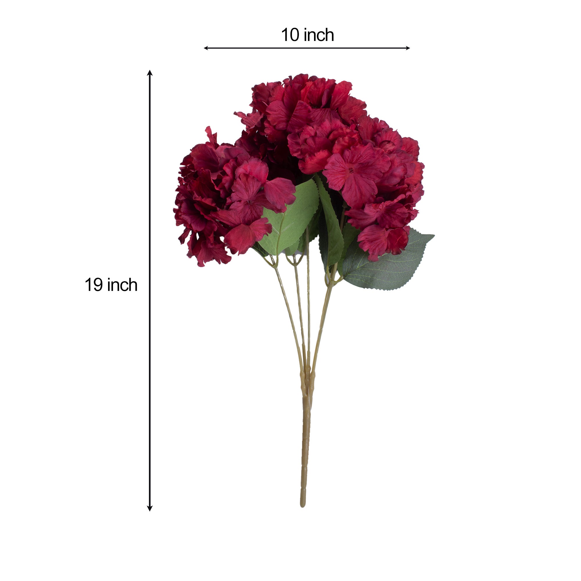 Artificial Flower Peony Maroon 18inch 1 Bunch