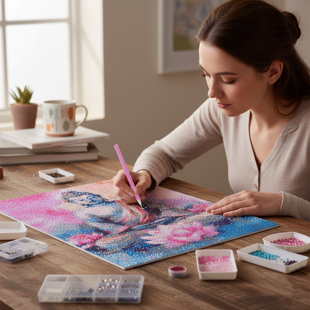 (30 X 30 cm) - 5D Diamond Painting - Ornate Elephant + Matching Frame Combo