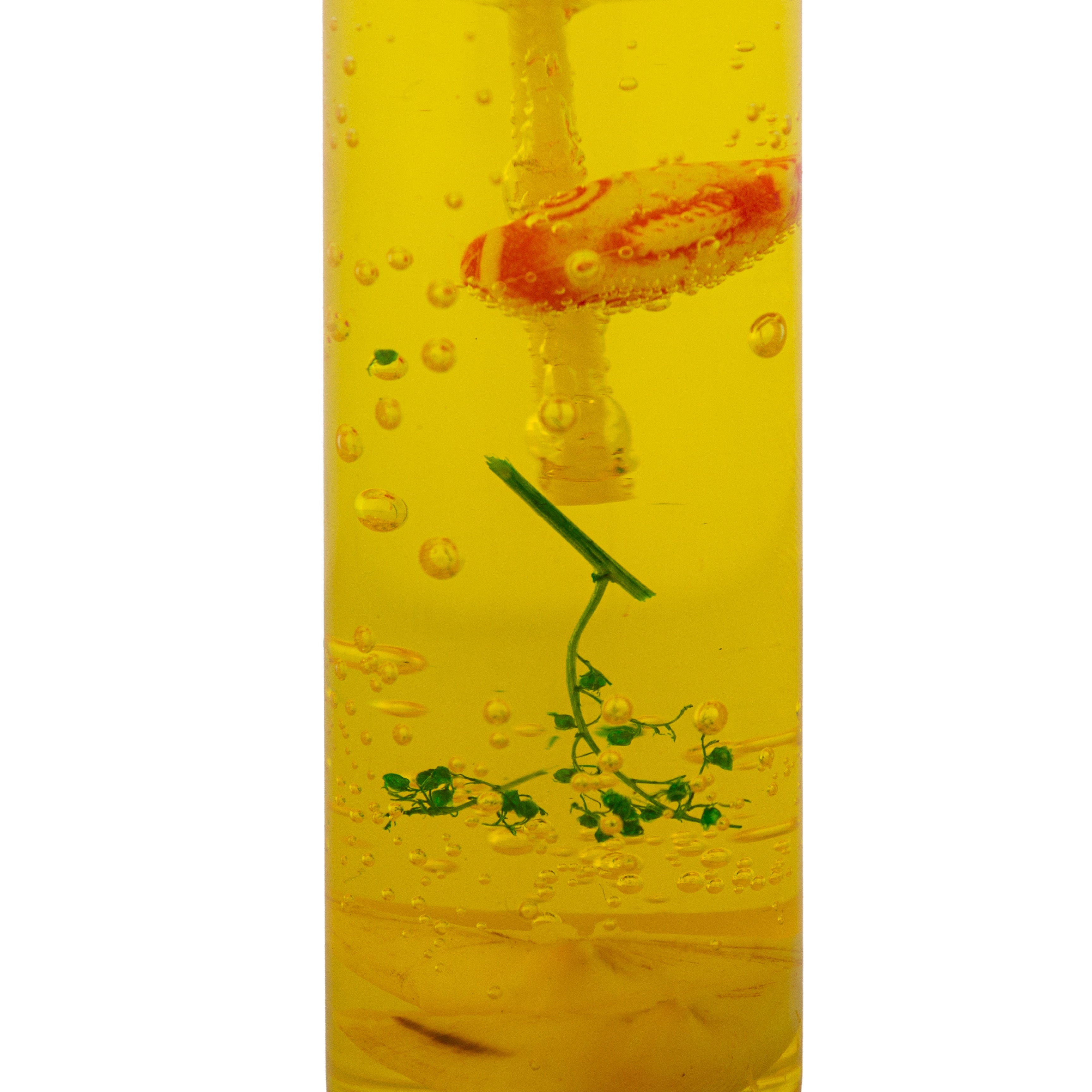 Scented Glass Gel Candle Yellow 8cm X 2.5cm 1pc