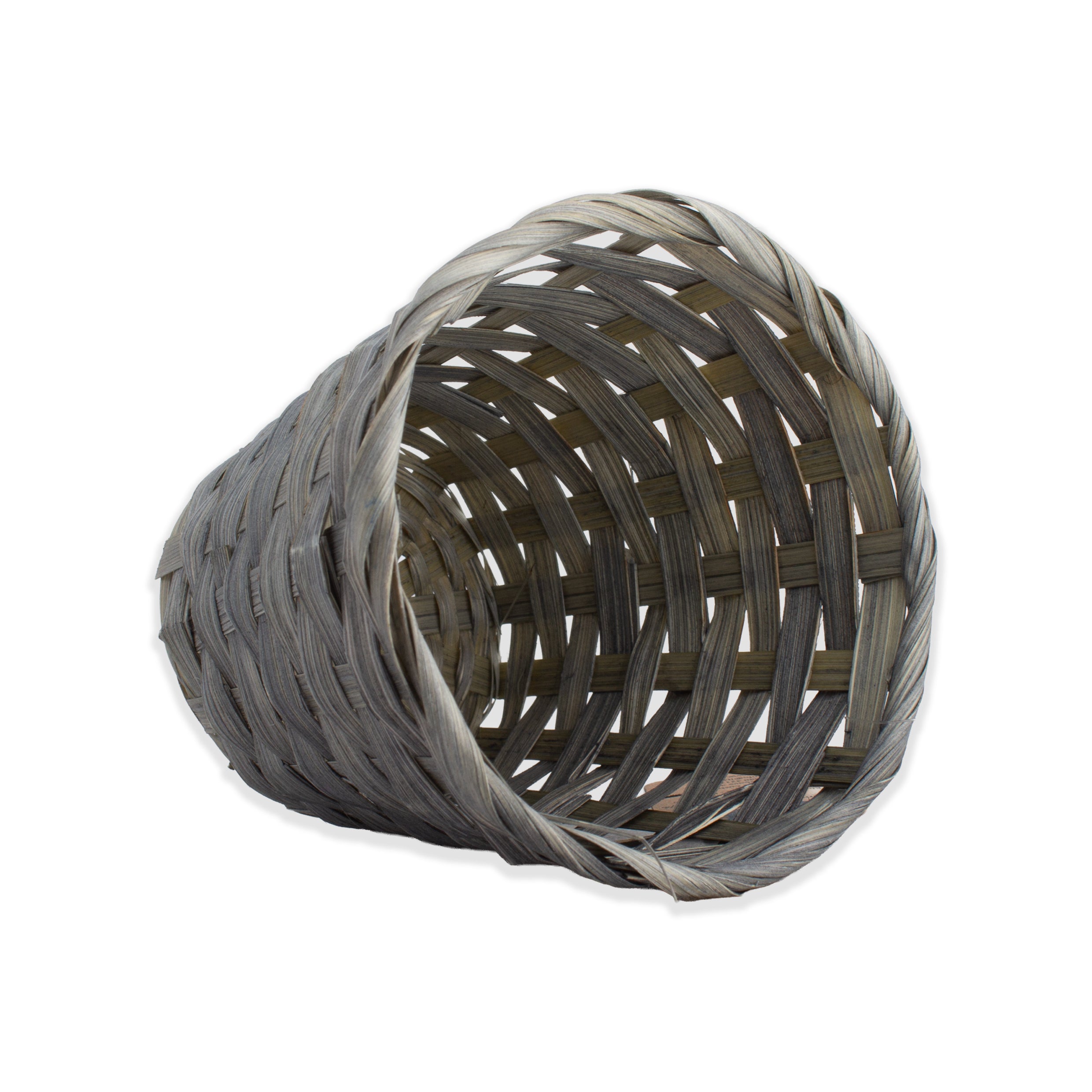Bamboo Gift Basket Mini 10 x 11cm Dark Grey 1pc