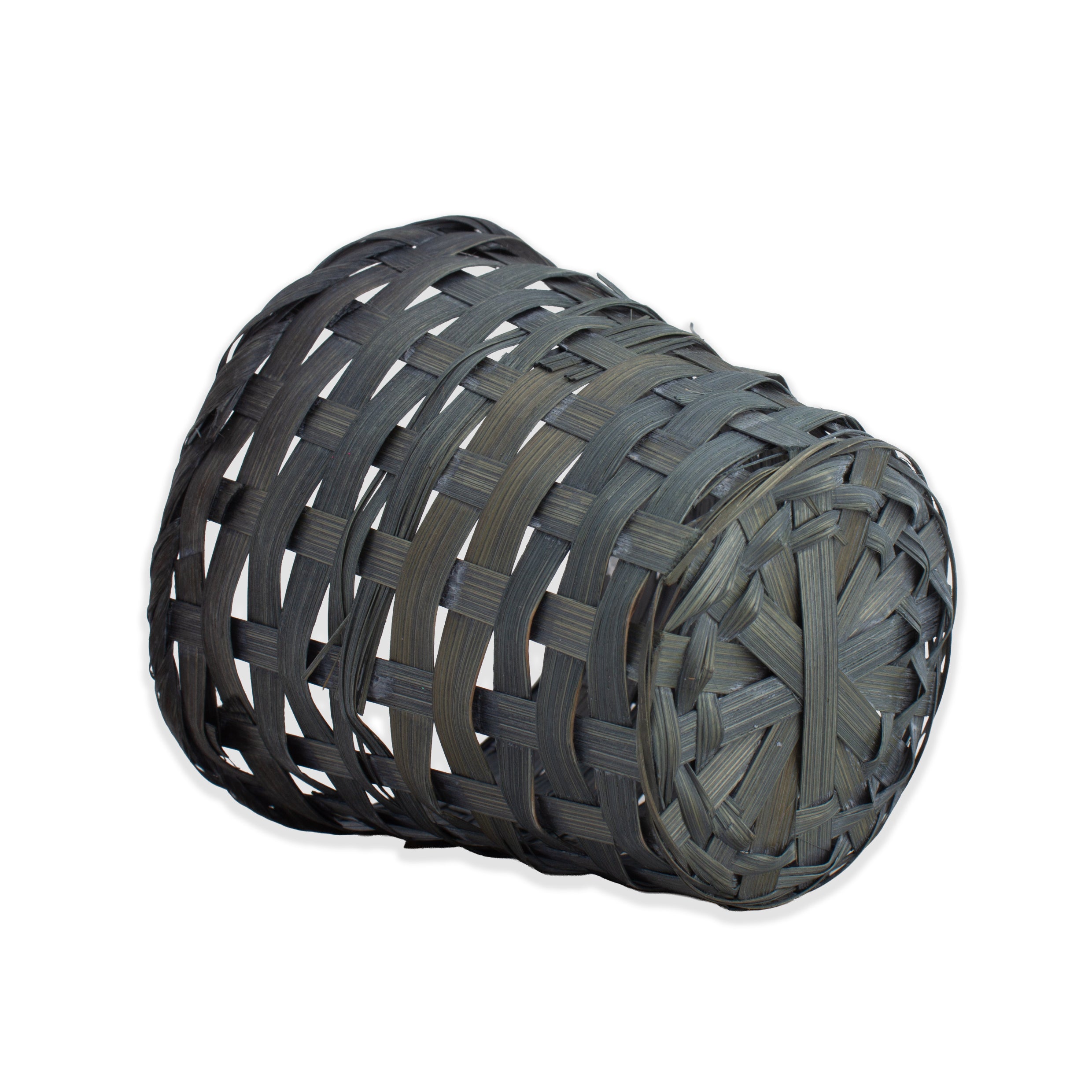 Bamboo Gift Basket Mini 10 x 11cm Grey 1pc