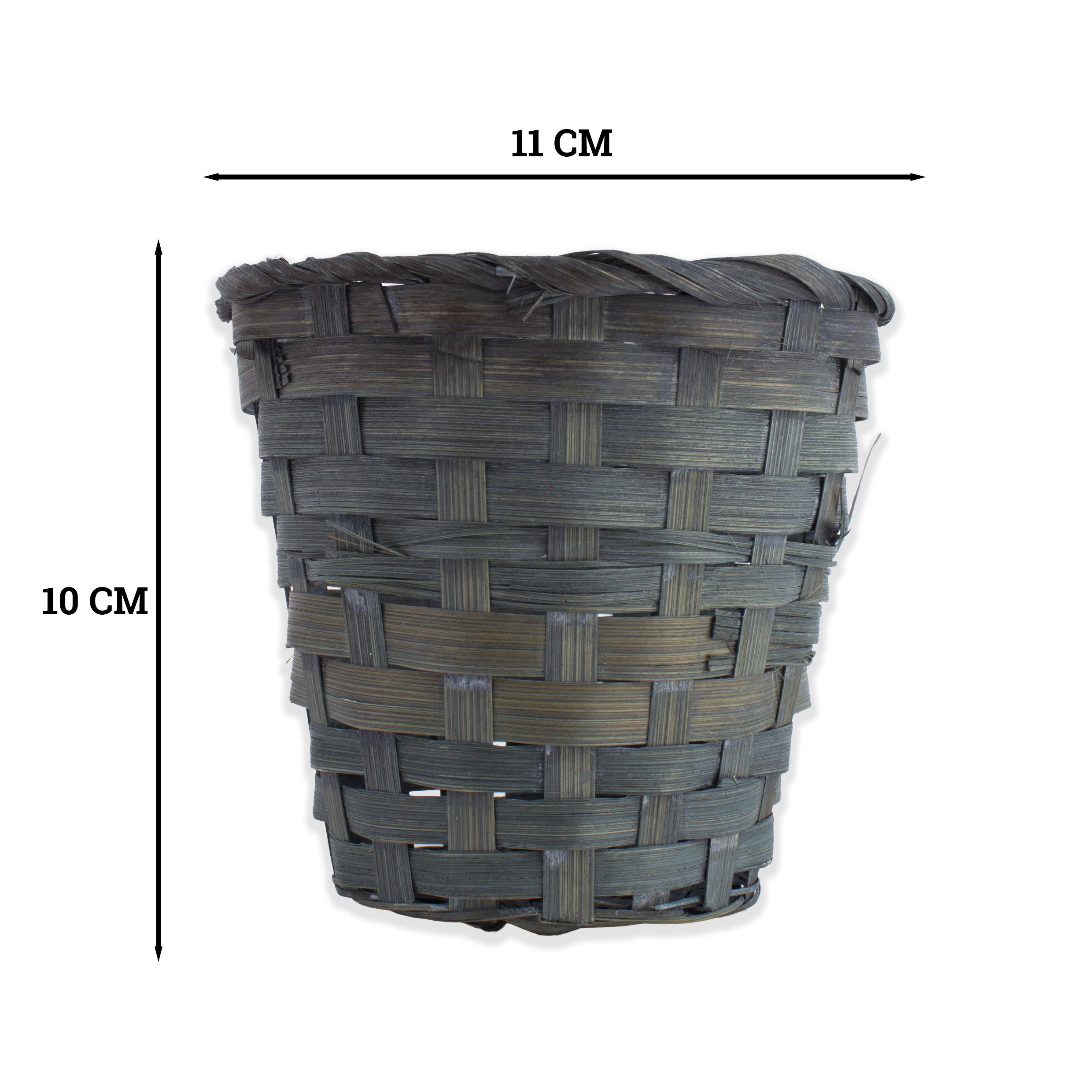 Bamboo Gift Basket Mini 10 x 11cm Grey 1pc