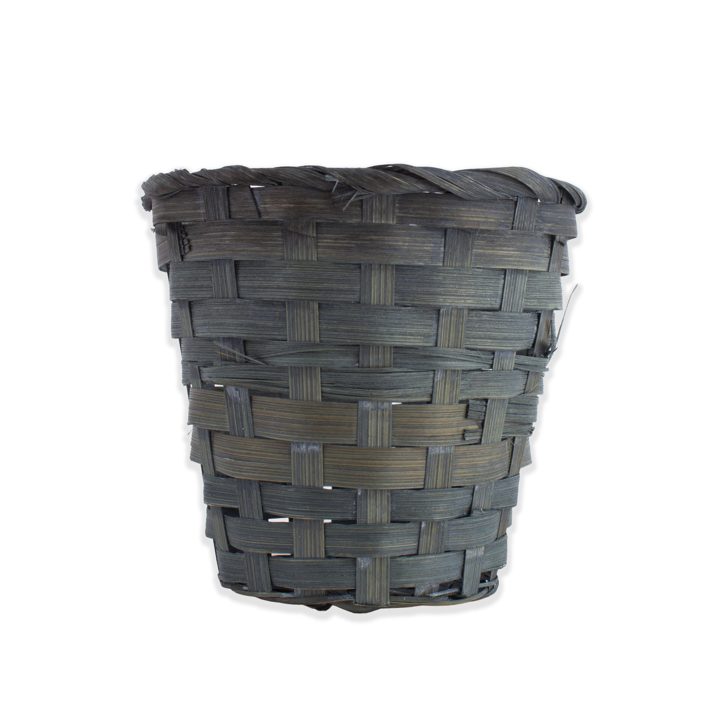 Bamboo Gift Basket Mini 10 x 11cm Grey 1pc