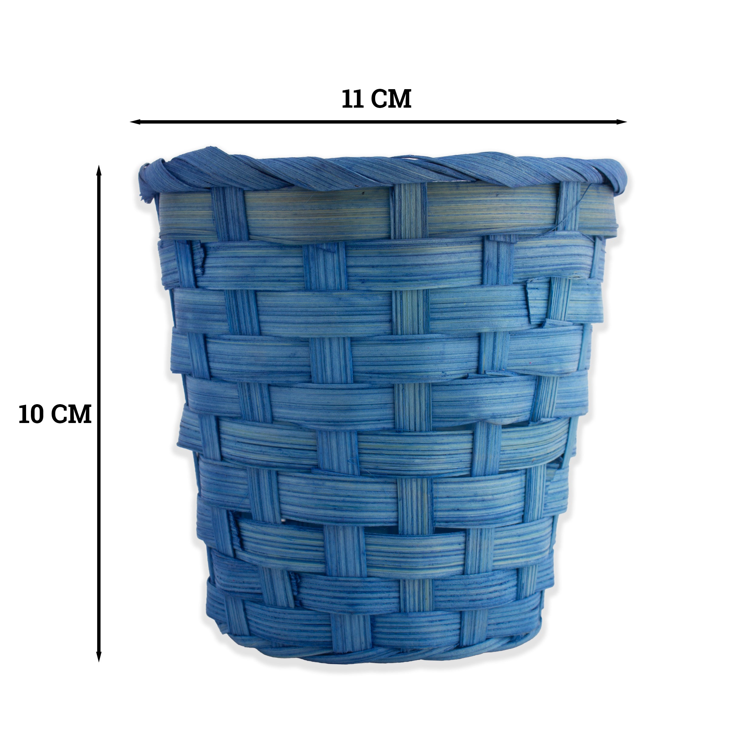 Bamboo Gift Basket Mini 10 x 11cm Blue 1pc