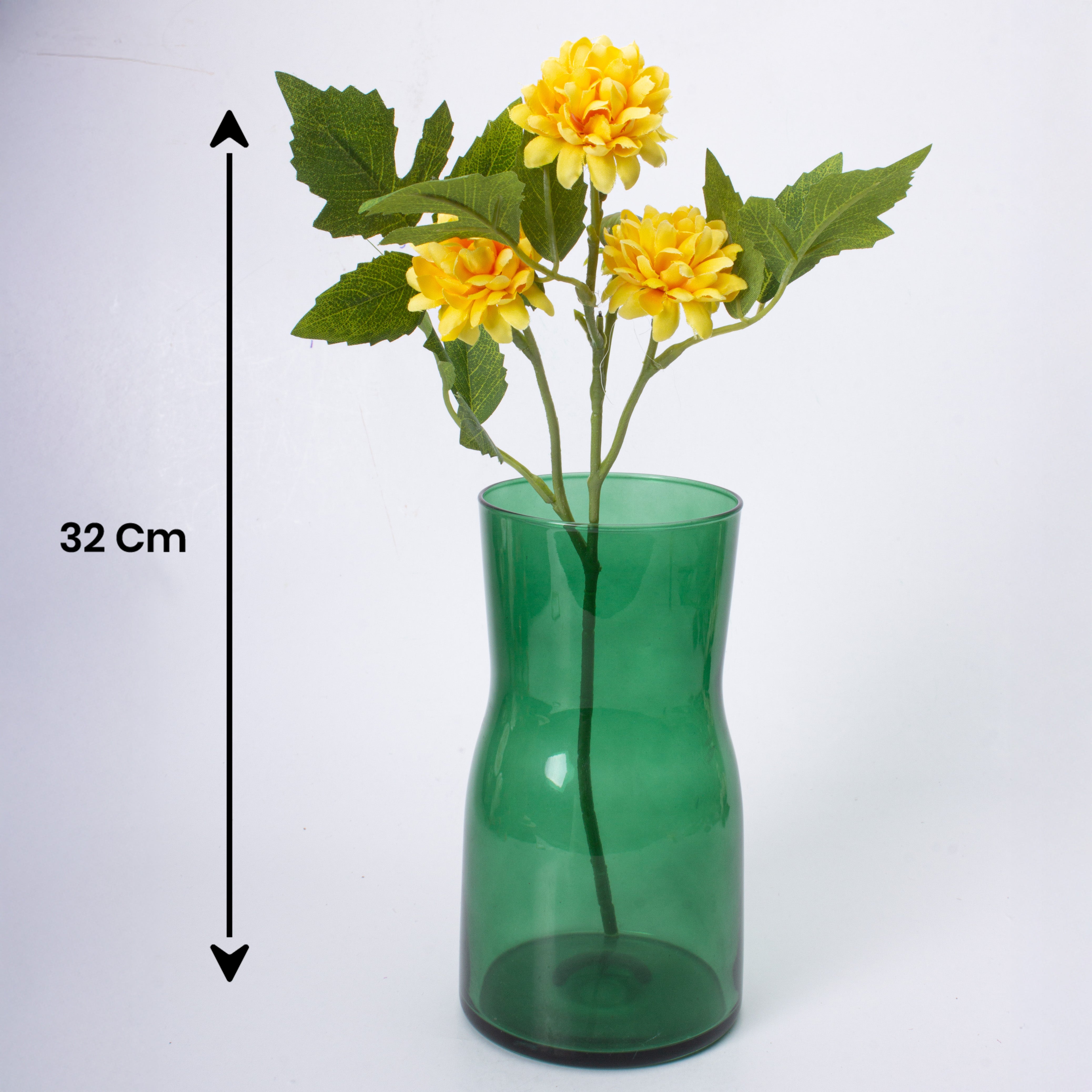 Artificial Flower Dahlia 16cm Yellow 1pc
