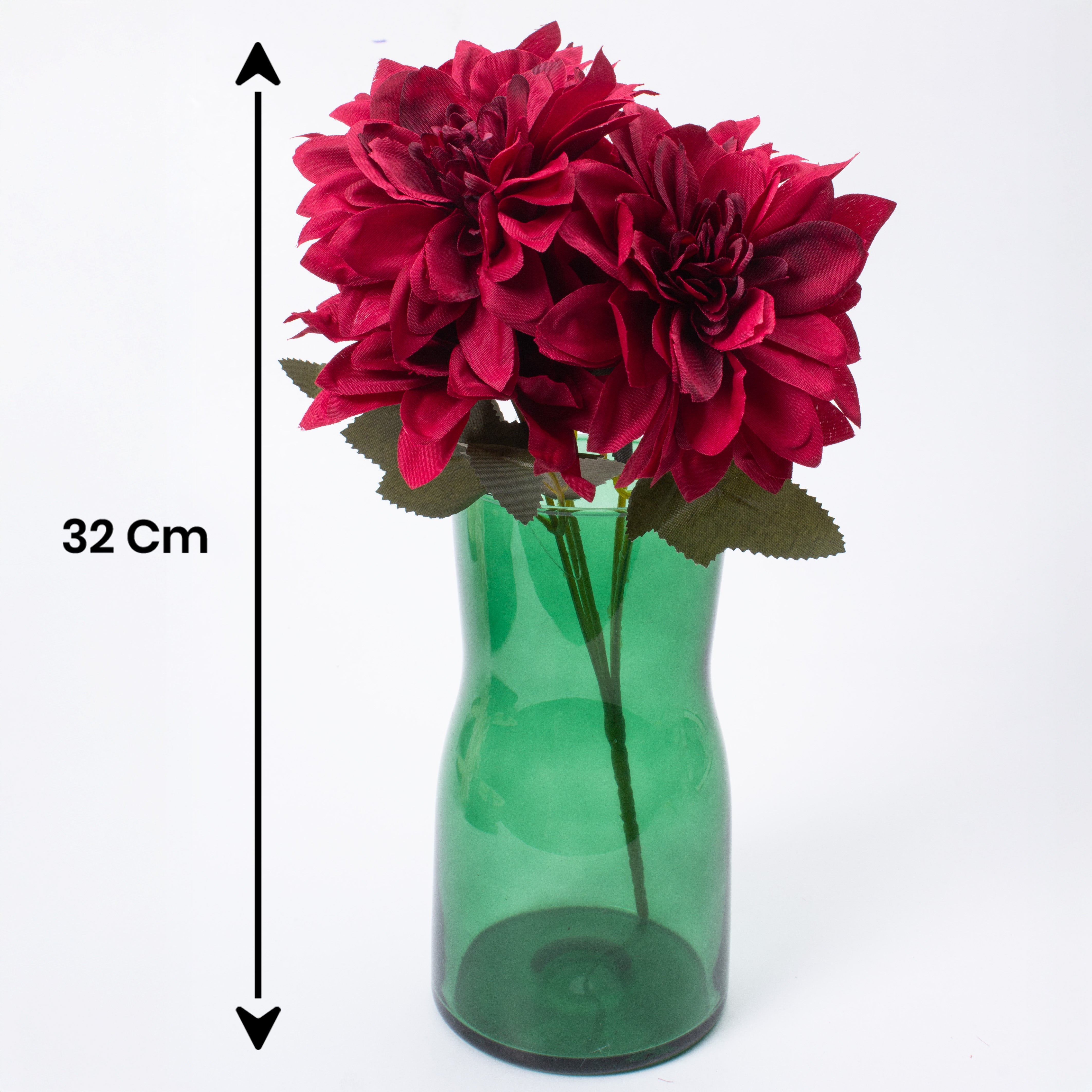 Artificial Flower Dahlia 28cm Maroon 1pc