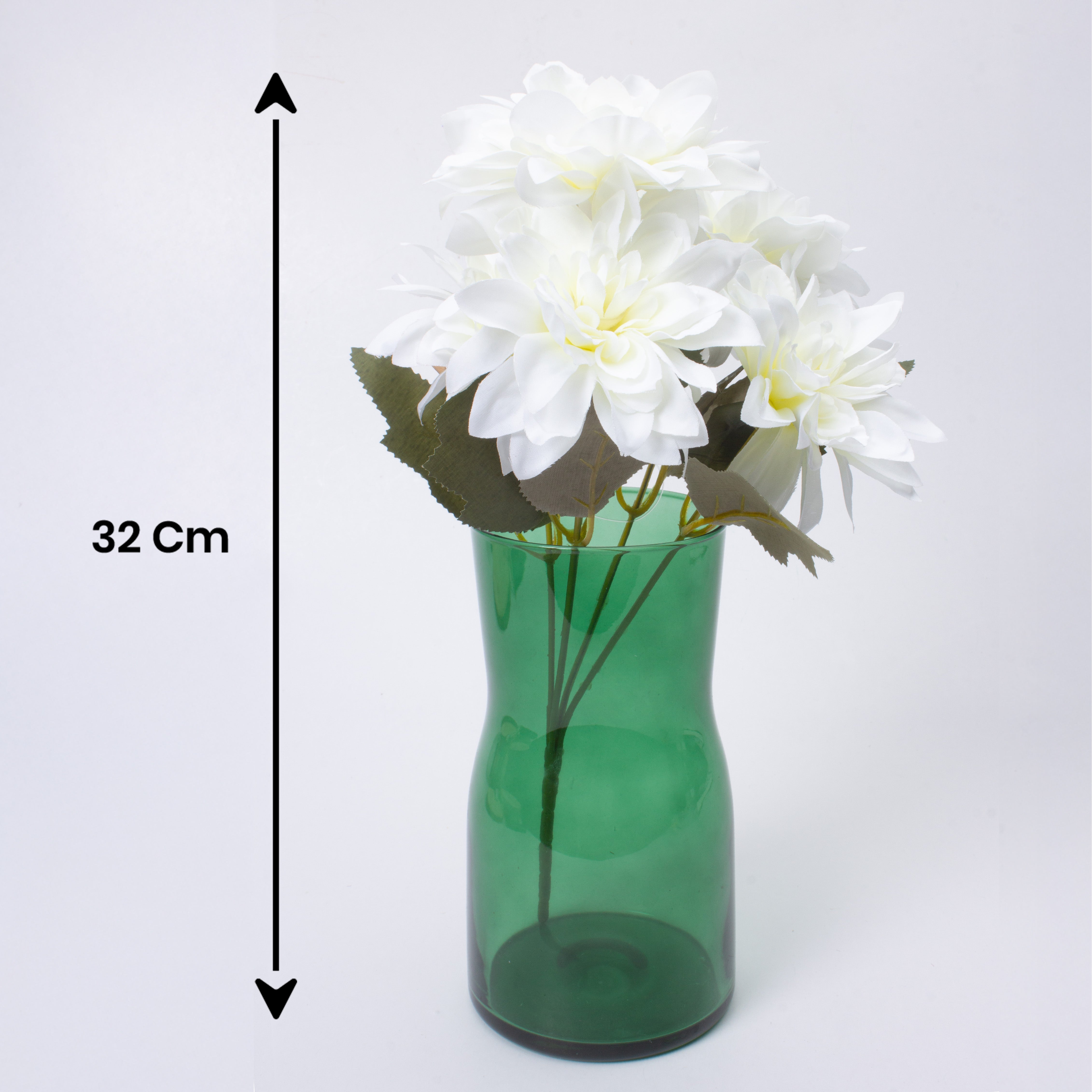 Artificial Flower Dahlia 28cm White 1pc