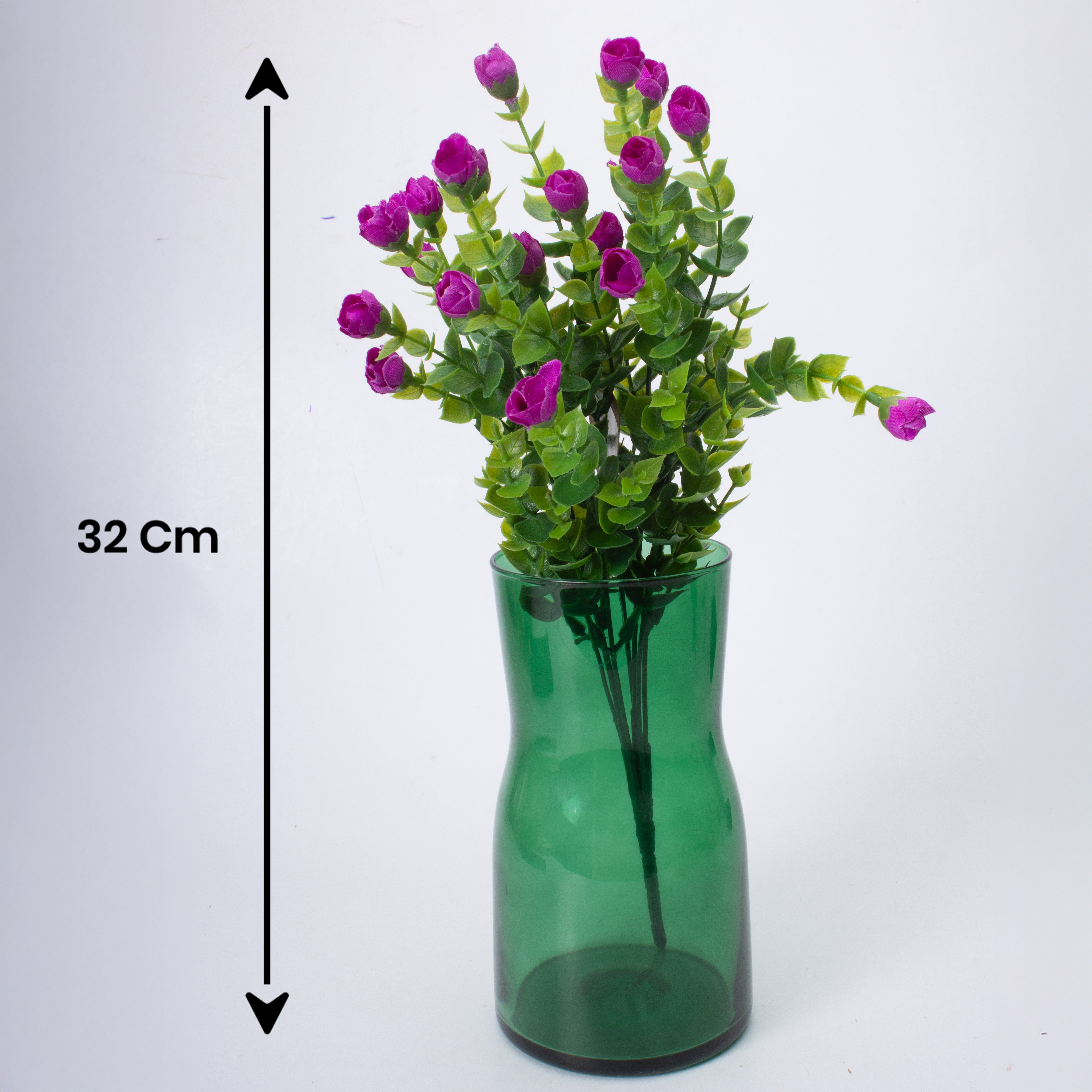 Artificial Flower Mini Rose 8cm Purple 1 Bunch