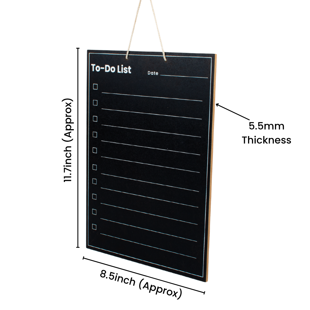Creative Hanging Chalkboard To-Do List W8.5 X H11.7Inch 5.5mm Thick 1pc