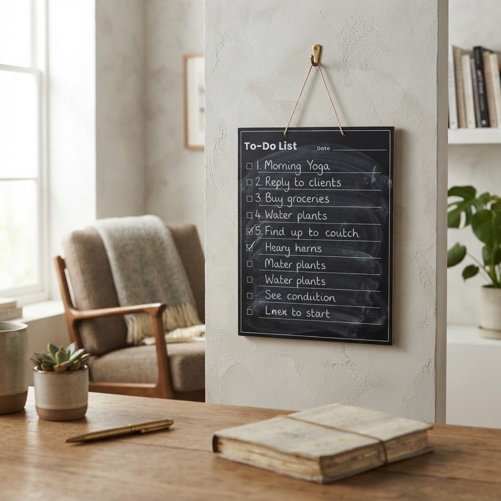 Creative Hanging Chalkboard To-Do List W8.5 X H11.7Inch 5.5mm Thick 1pc