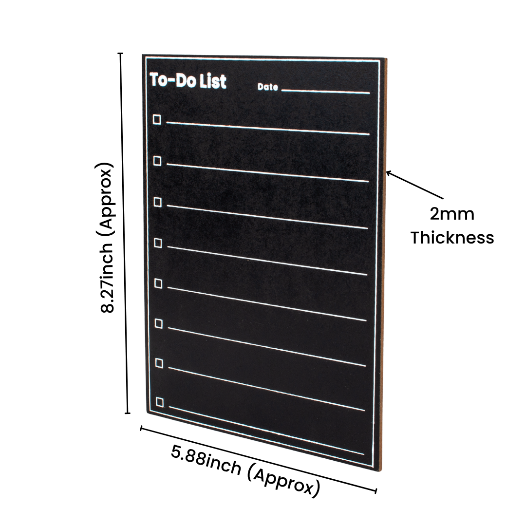 Creative Hanging Chalkboard With Magnet To-Do List W5.88 X H8.27in 2mm Thick 1pc
