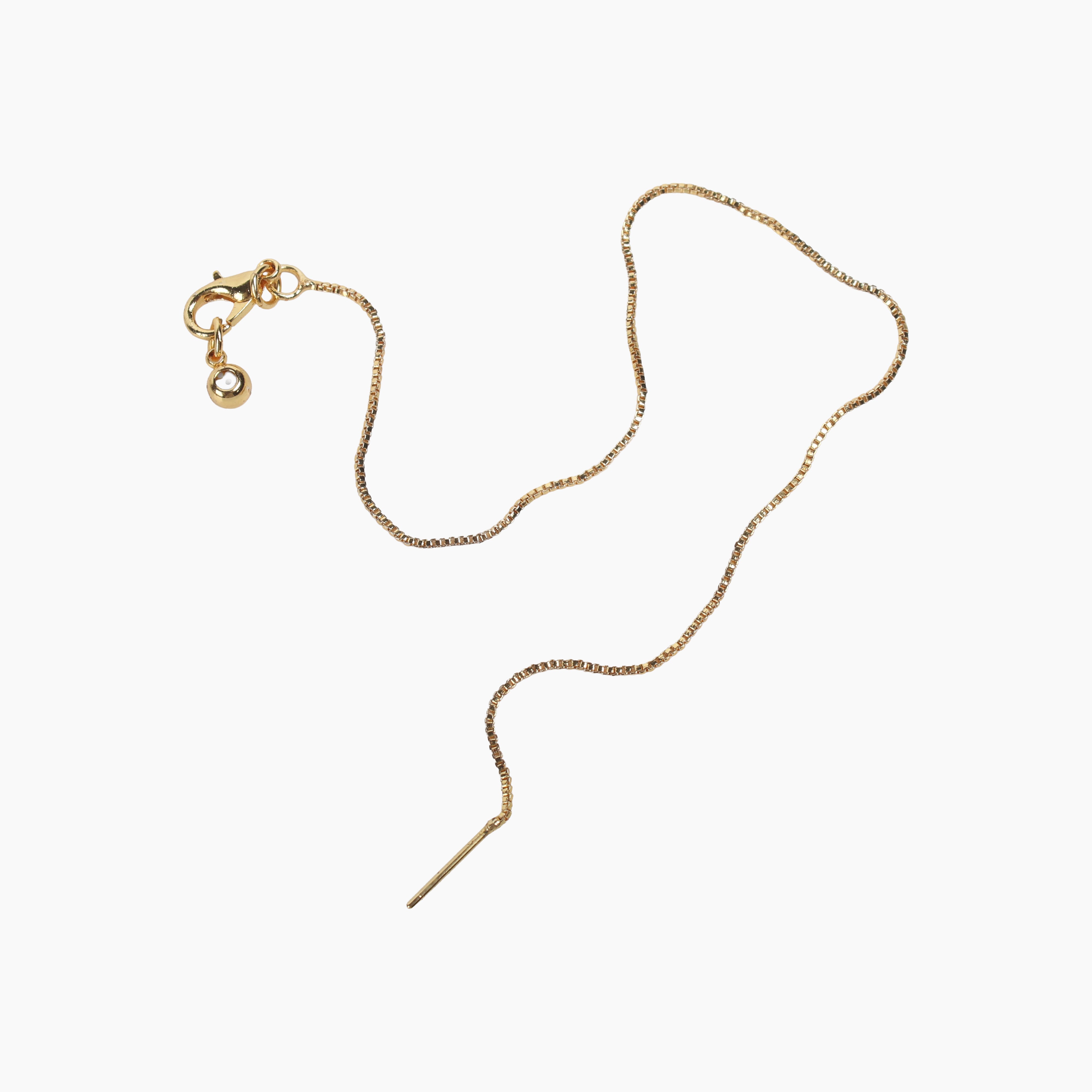 Ready-to-Wear Adjustable Box Chain Bracelet with Slider Clasp - Gold, Approx Thickness 0.8mm Length 19.05cm