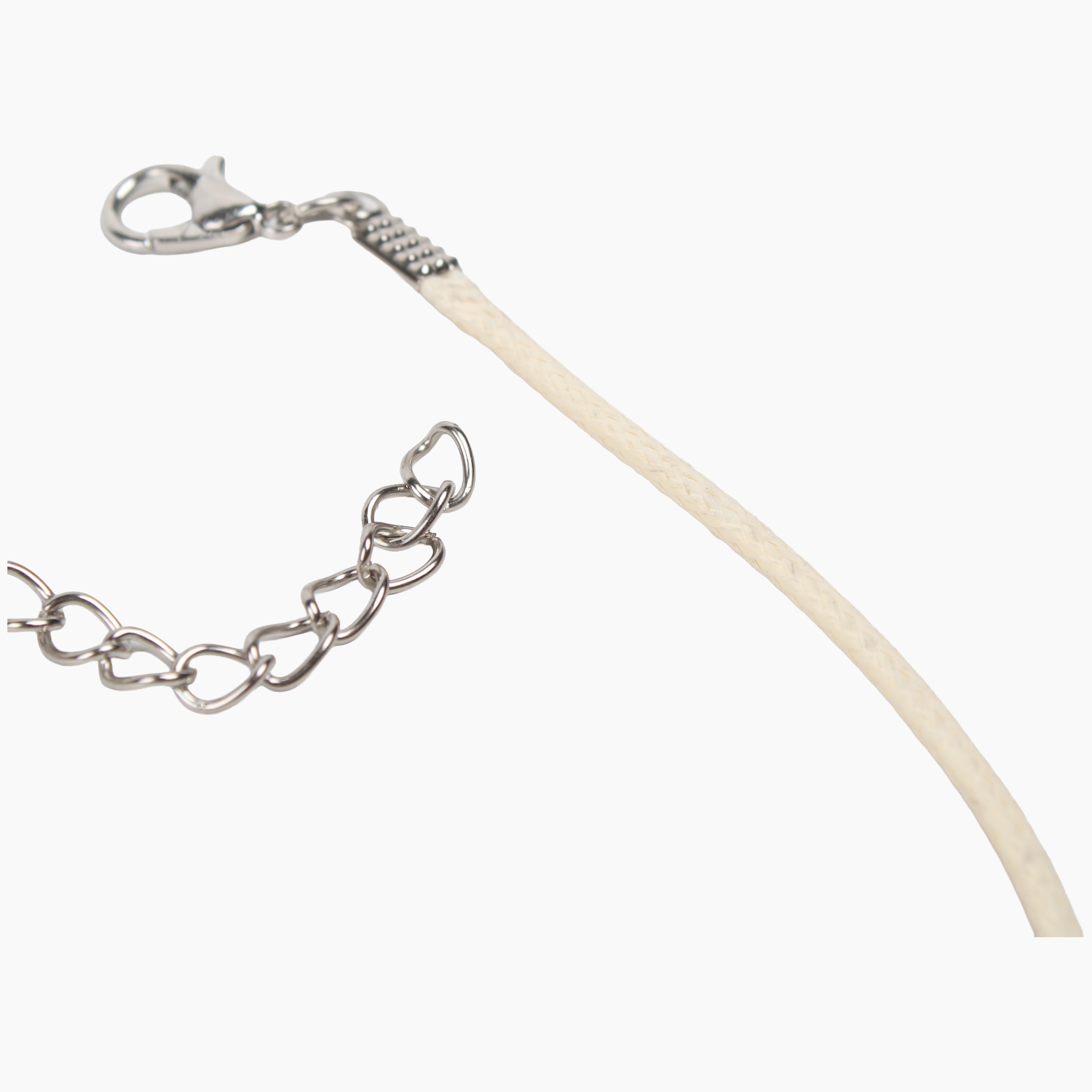 Ready-to-Wear Bracelet Cord With Clasp Beige, Approx Thickness 1.5mm Length 25cm