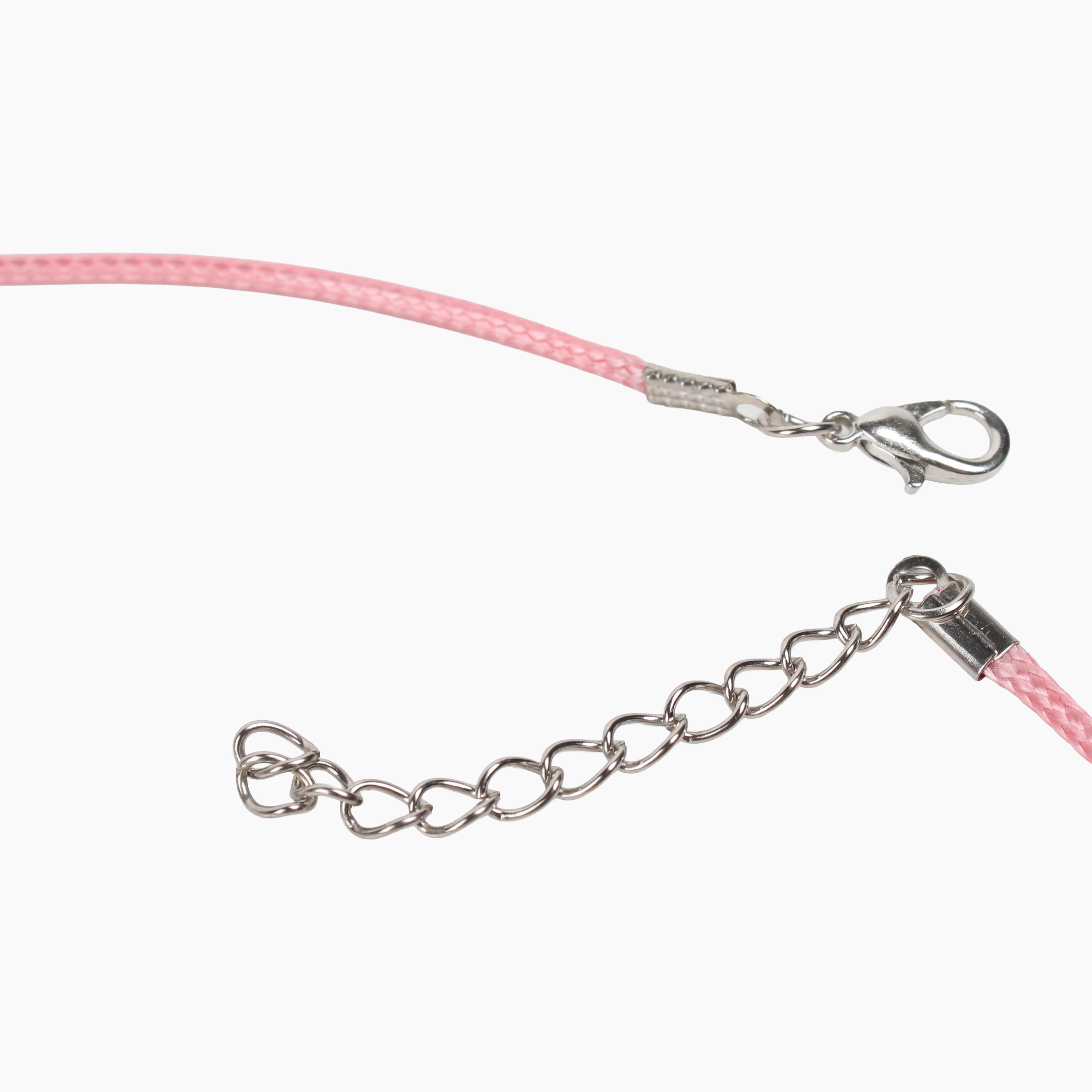 Ready-to-Wear Necklace Cord With Clasp Light Pink, Approx Thickness 1.5mm Length 50cm