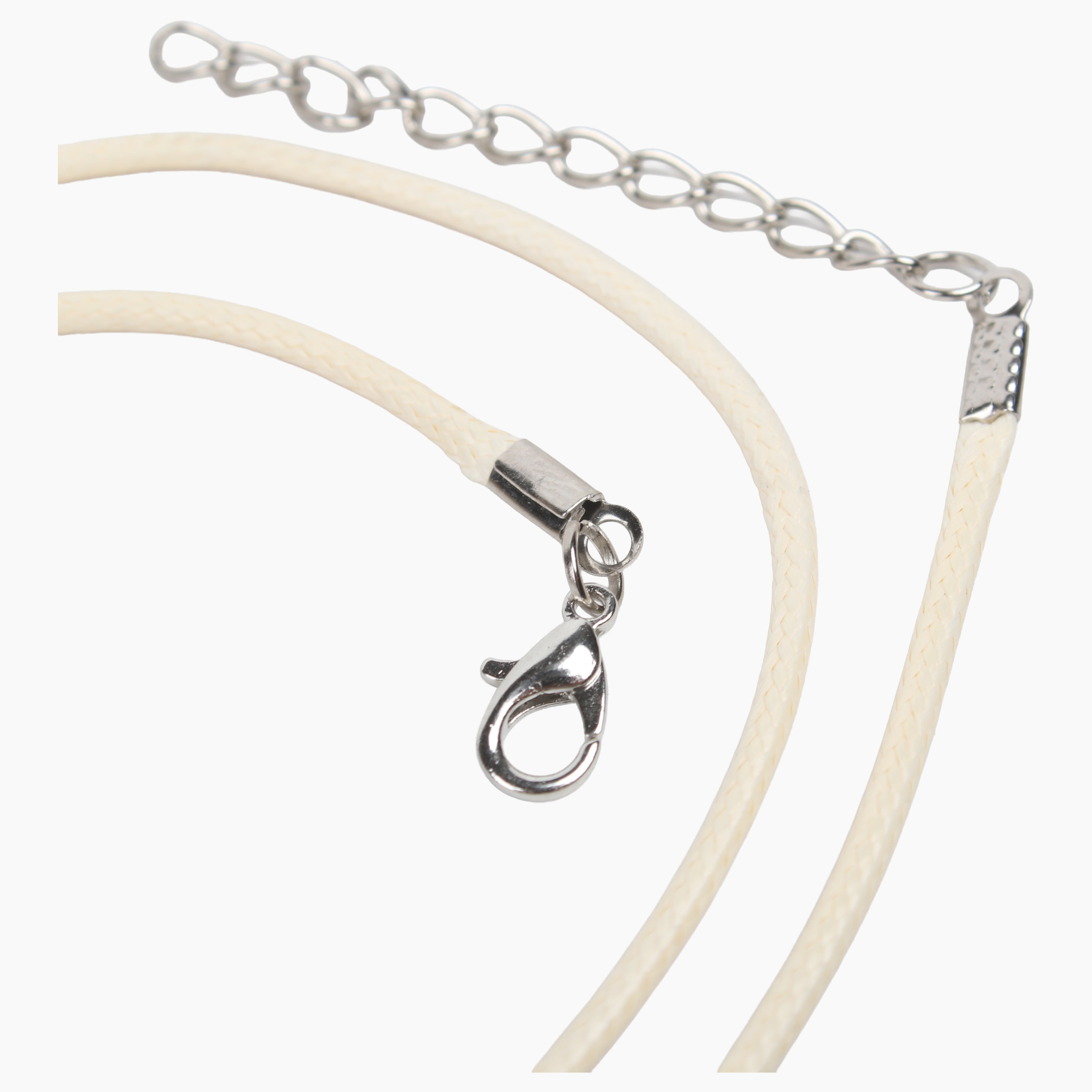 Ready-to-Wear Necklace Cord With Clasp Beige, Approx Thickness 1.5mm Length 50cm