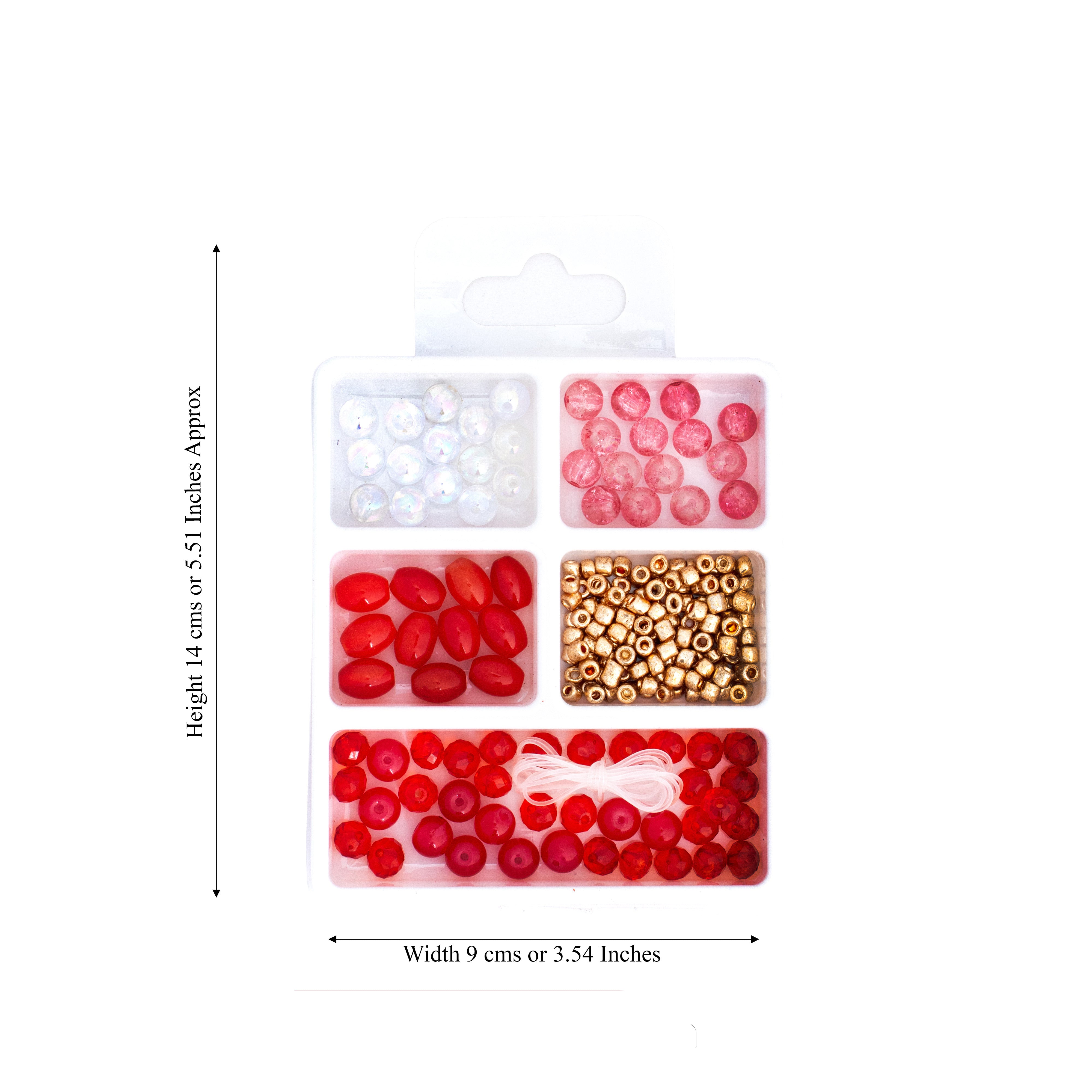 My Bead Studio Bracelet Making Kit Cherry Red 5 Compartments Blister