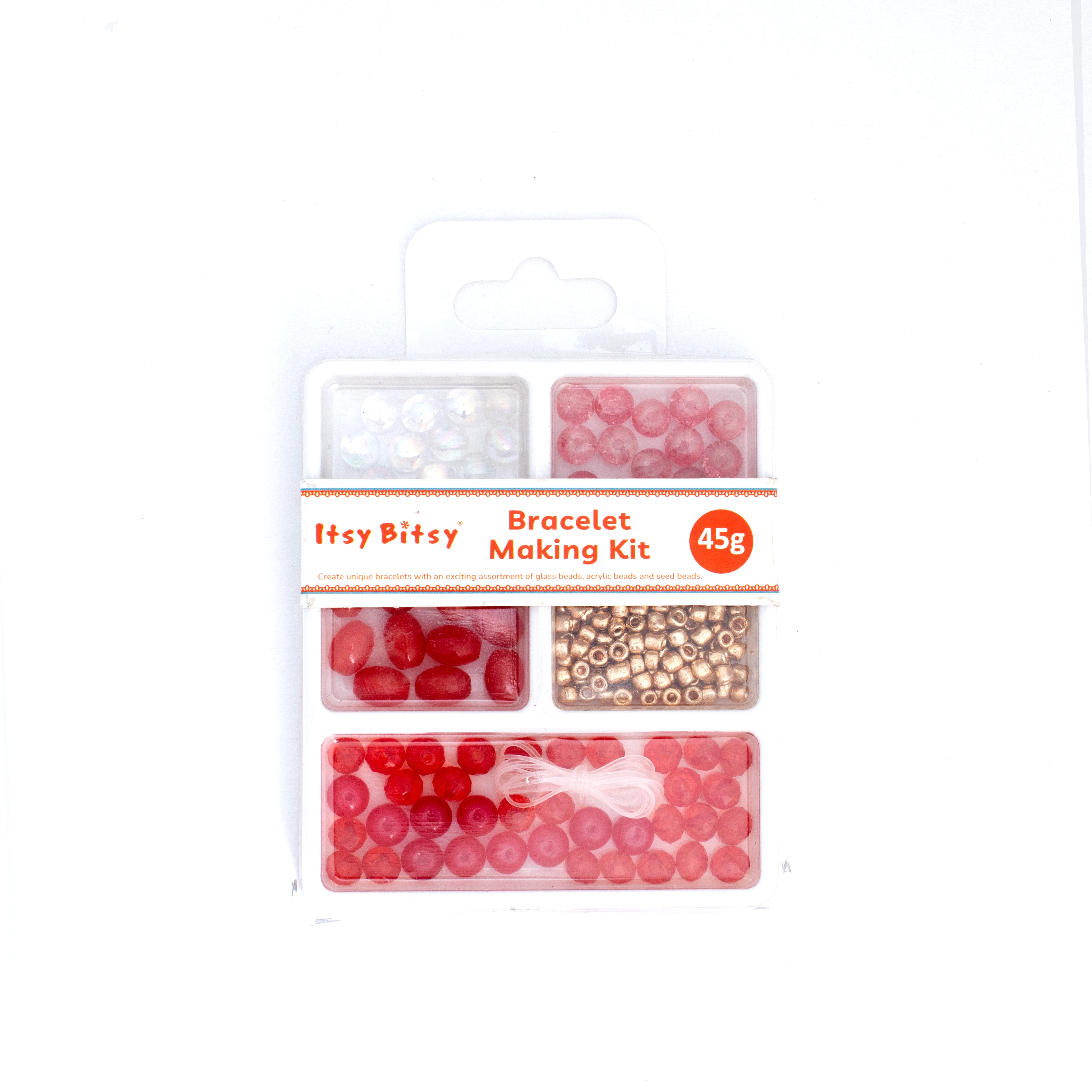 My Bead Studio Bracelet Making Kit Cherry Red 5 Compartments Blister