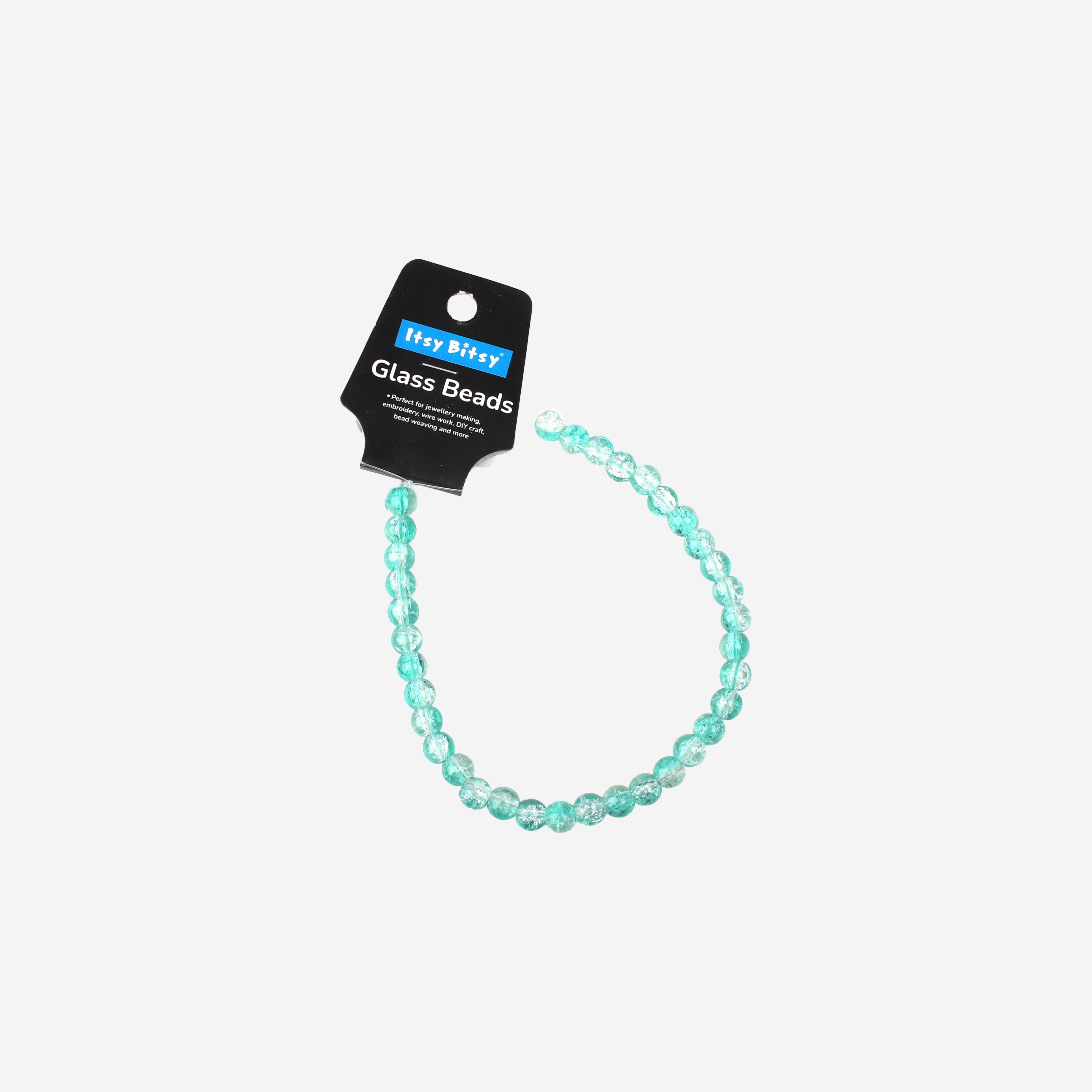 Glass Bead Round Dual Tone Teal 8mm 35beads 1string