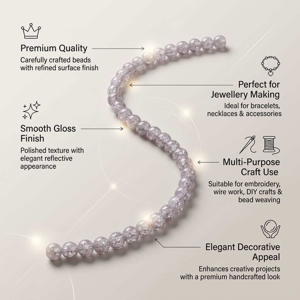 Glass Bead Round Dual Tone Misty Purple 8mm 35beads 1string