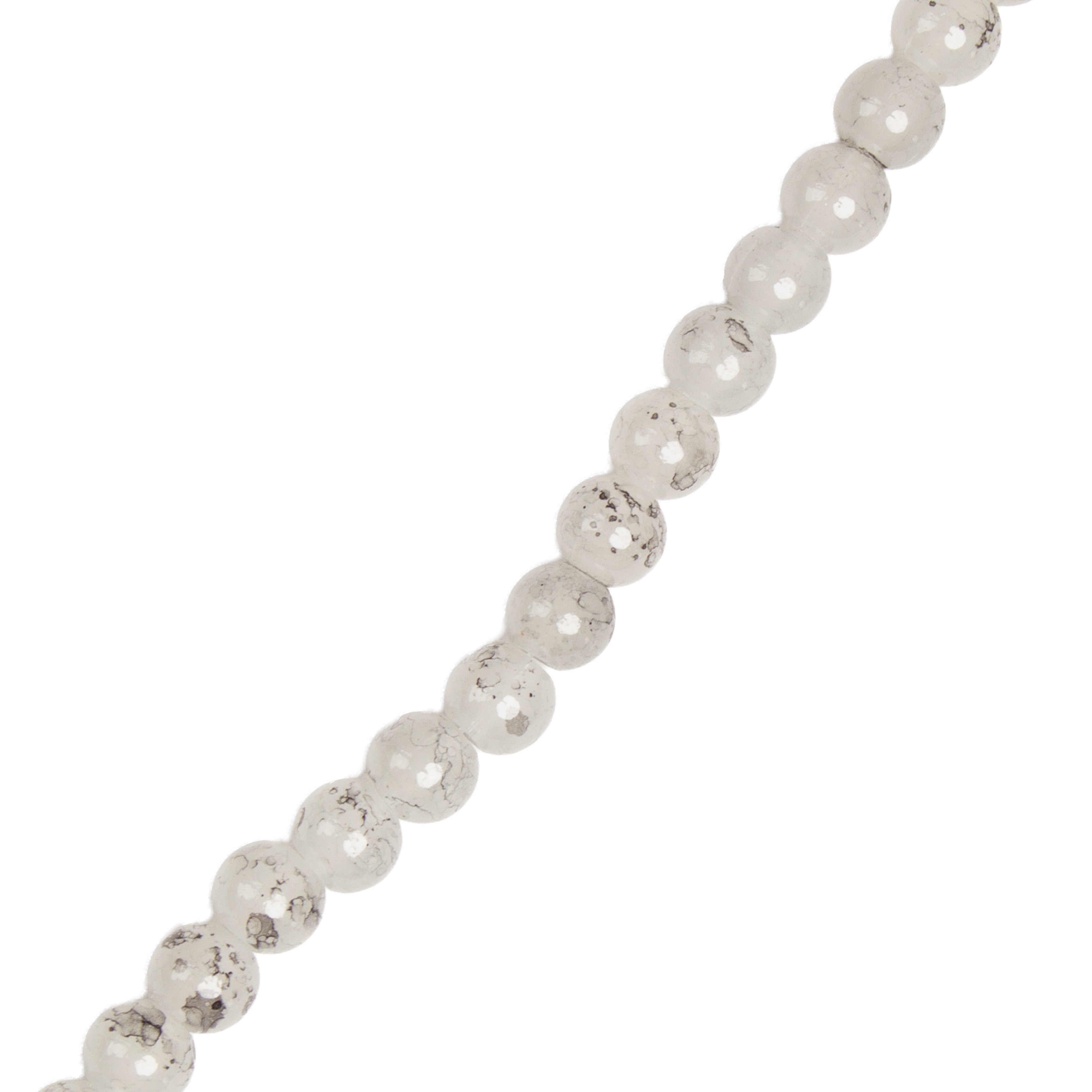 Glass Bead Round Dual Tone Speckled Crystal 8mm 35beads 1string