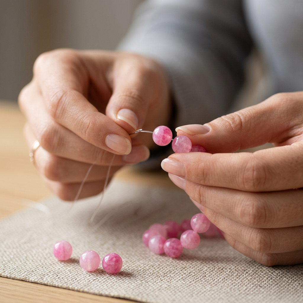 Glass Bead Round Candy Pink 8mm 35beads 1string