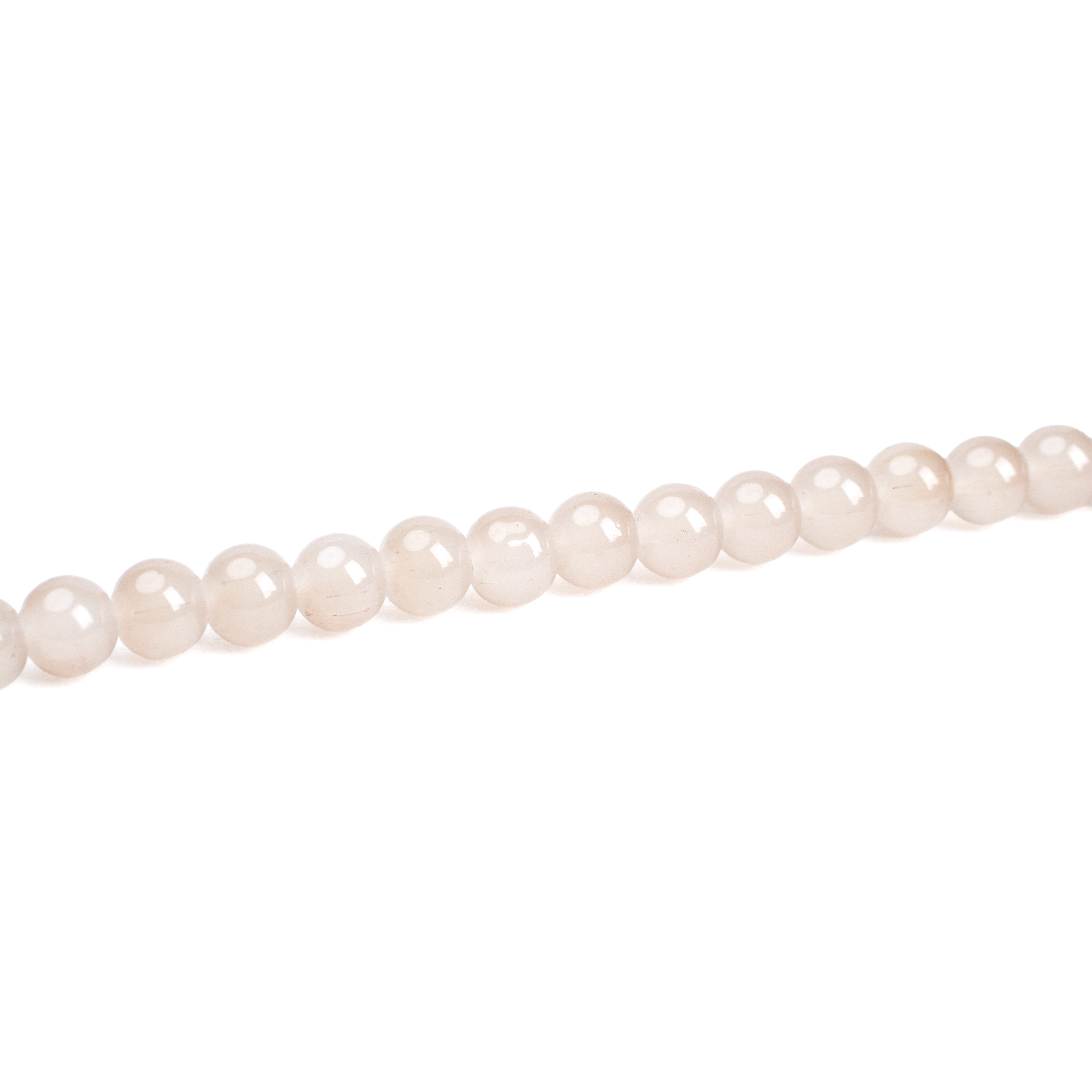 Glass Bead Round Light Peach 8mm 35beads 1string