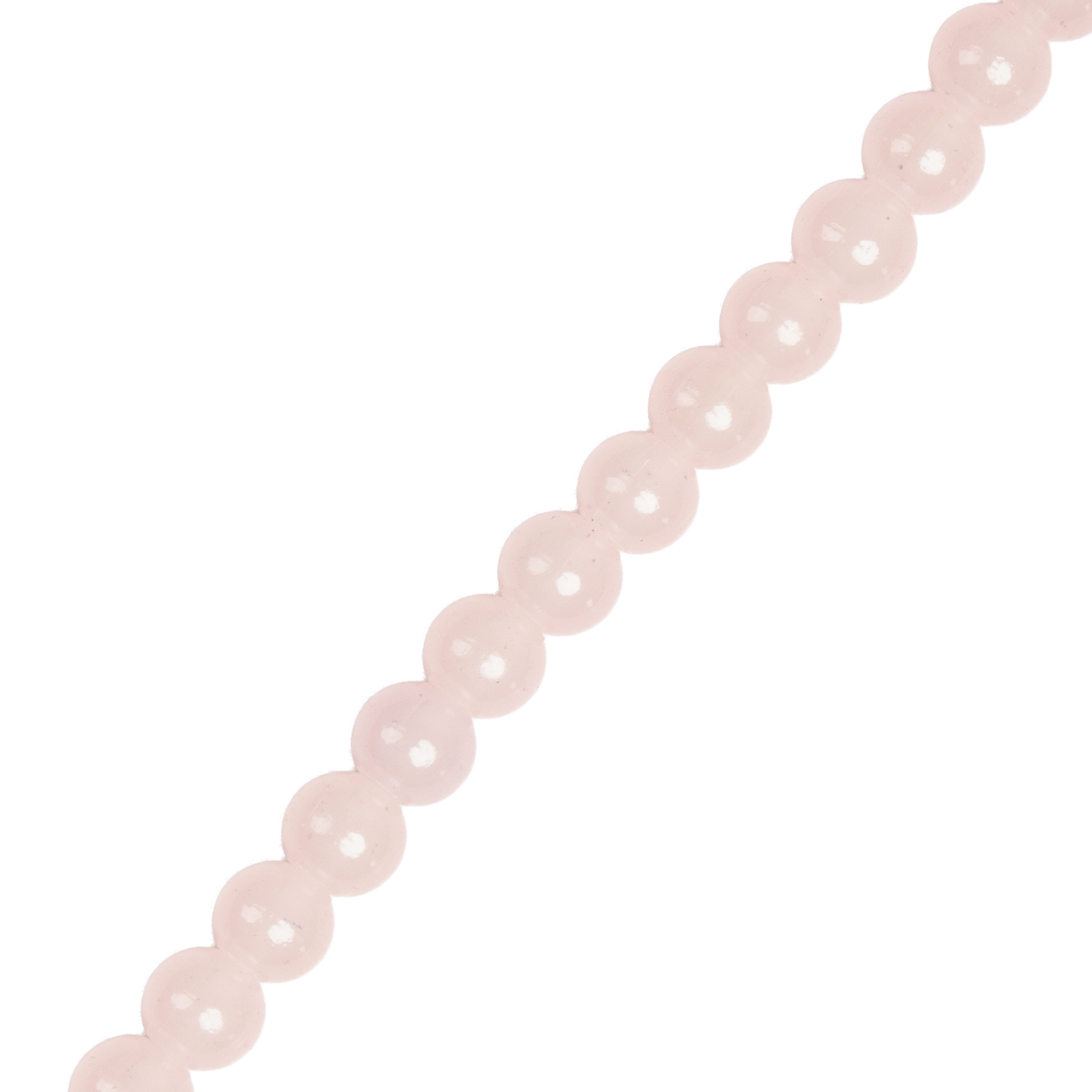 Glass Bead Round Soft Pink 8mm 35beads 1string
