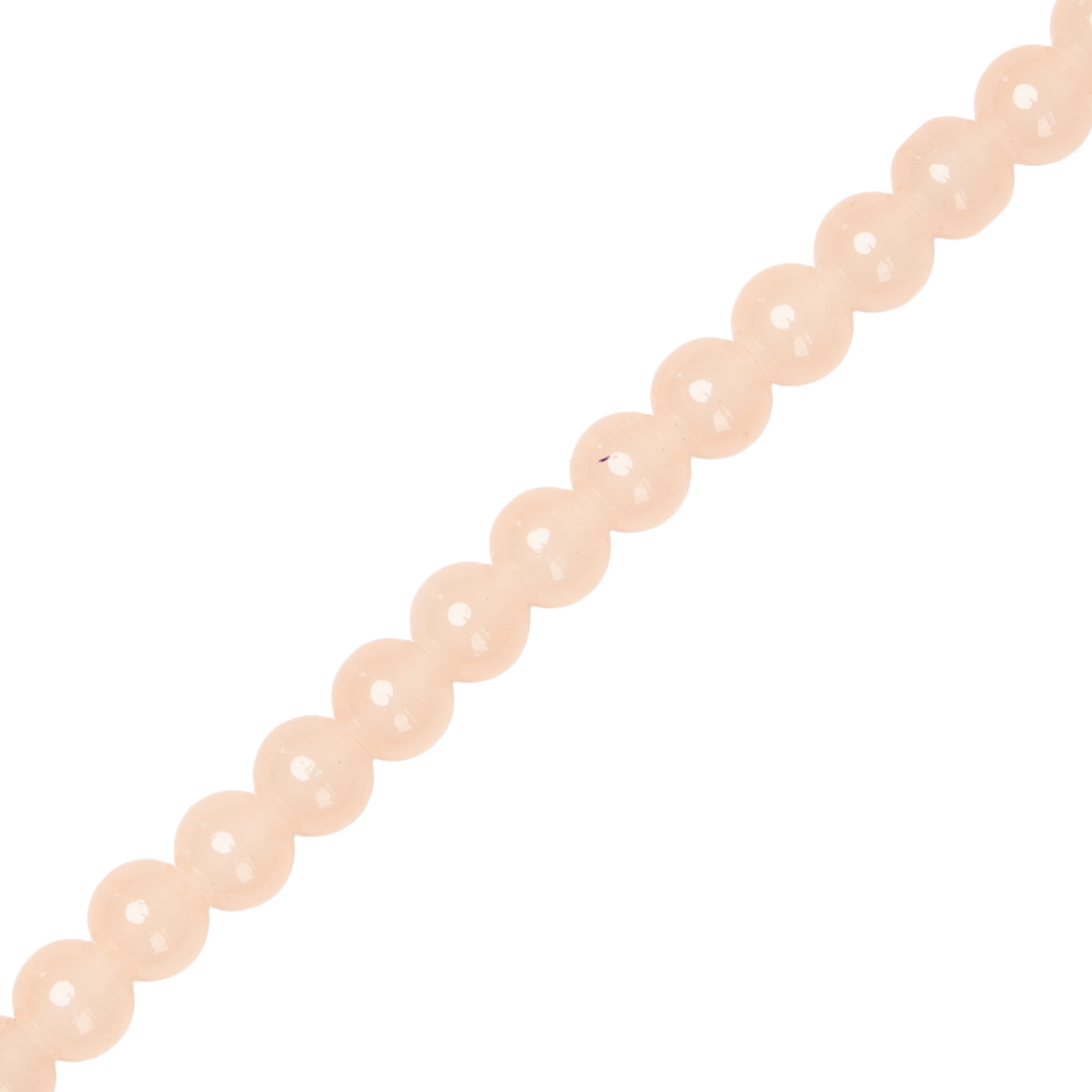 Glass Bead Round Peach Blush 8mm 35beads 1string